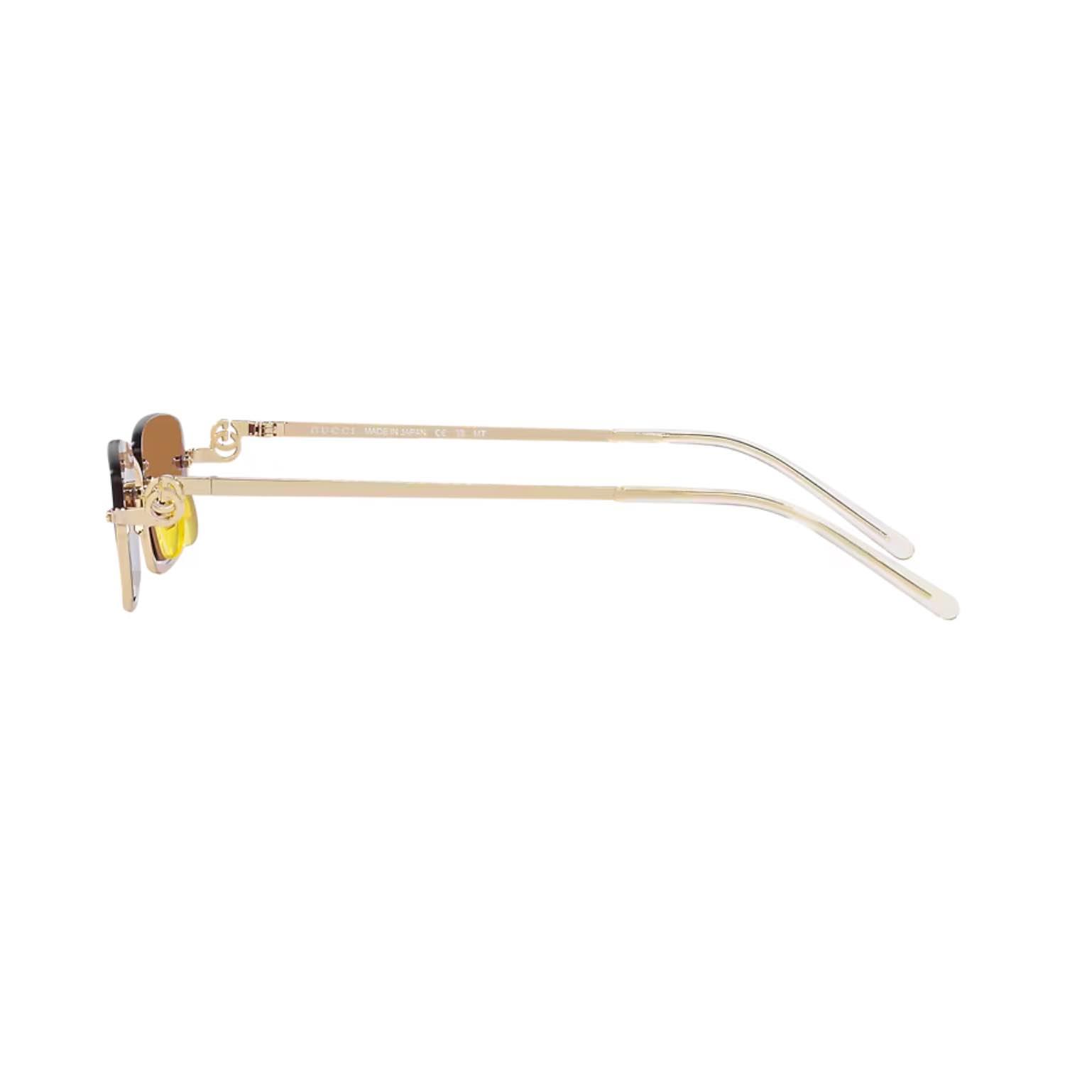 Gucci GG 1278S 005 55 Kadın Dikdörtgen Gold Metal Güneş Gözlüğü