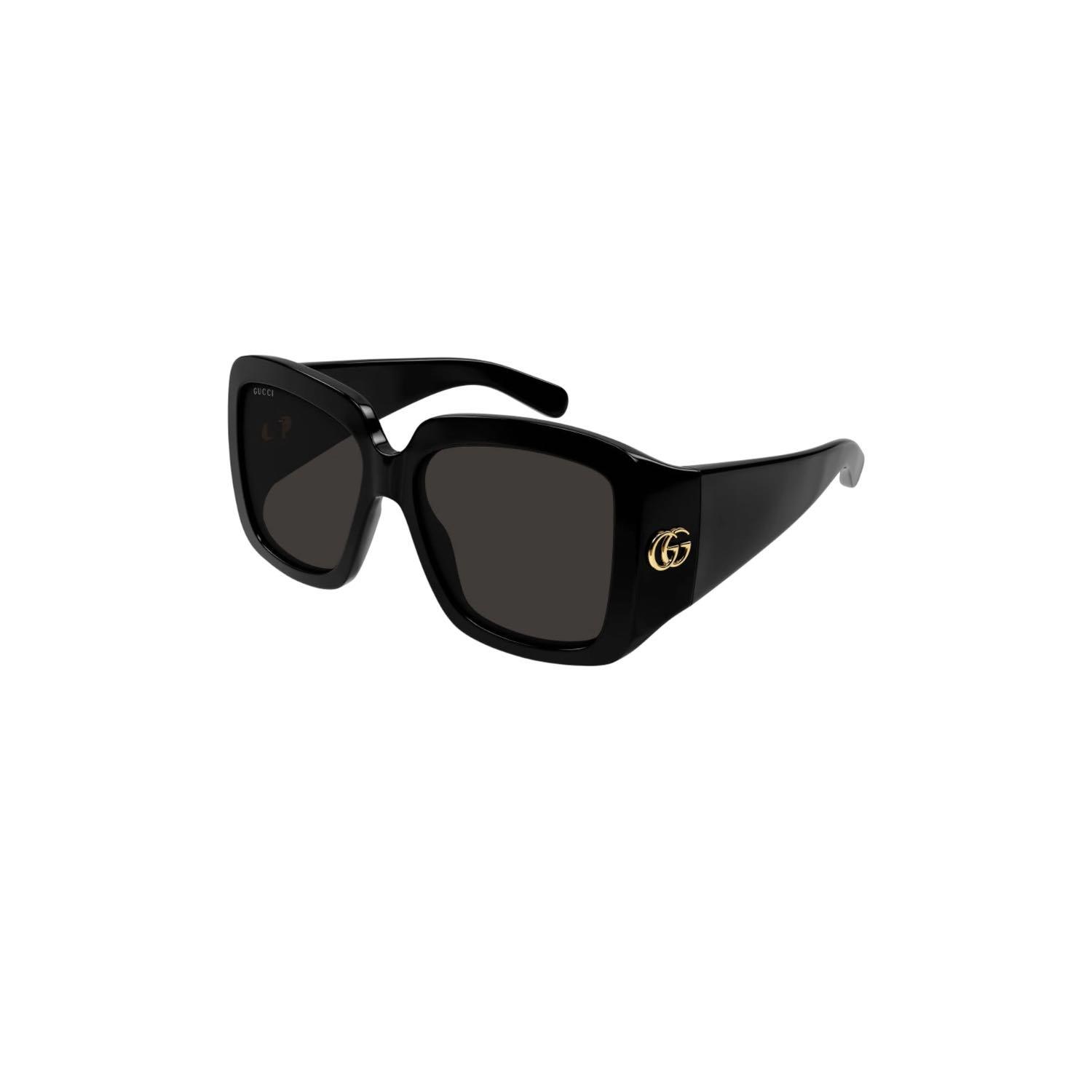 Gucci GG 1402S 001 55 Kadın Kare Siyah Kemik Güneş Gözlüğü