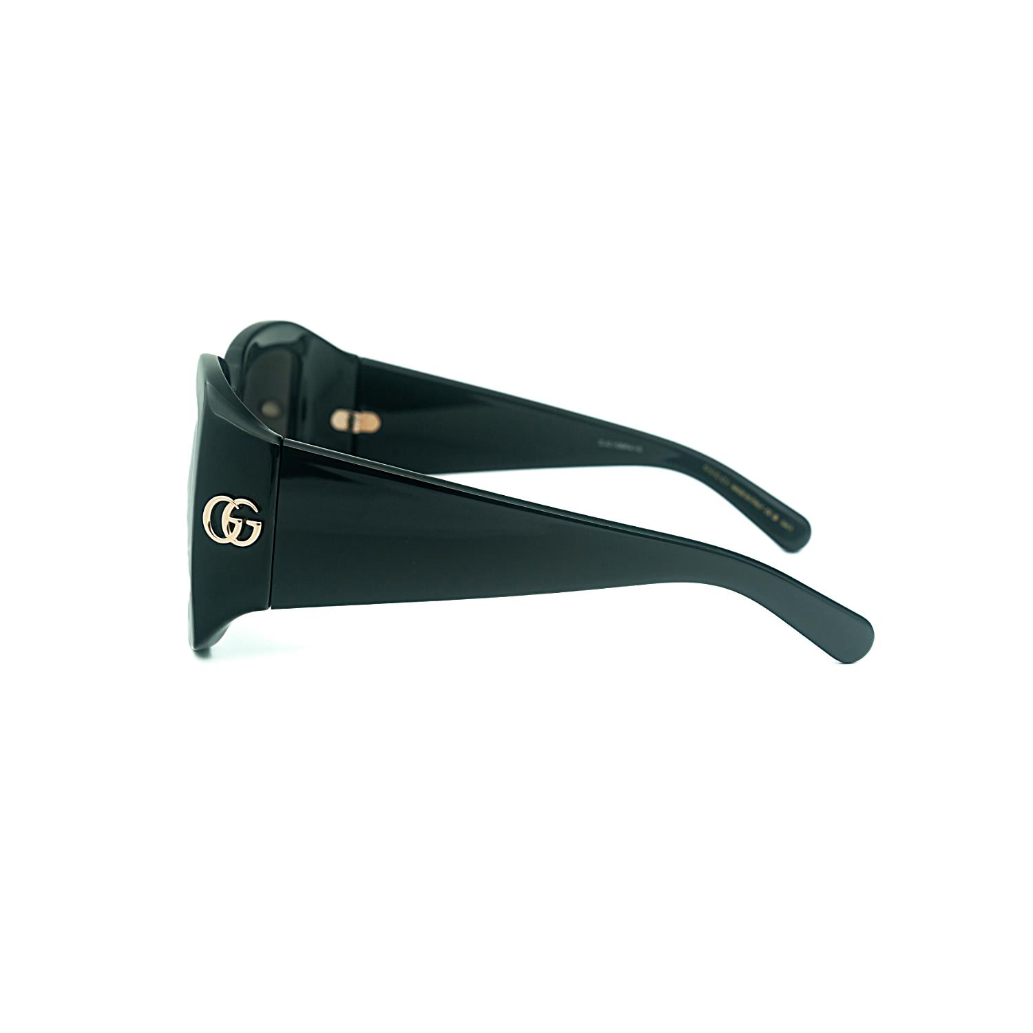 Gucci GG 1402S 001 55 Kadın Kare Siyah Kemik Güneş Gözlüğü