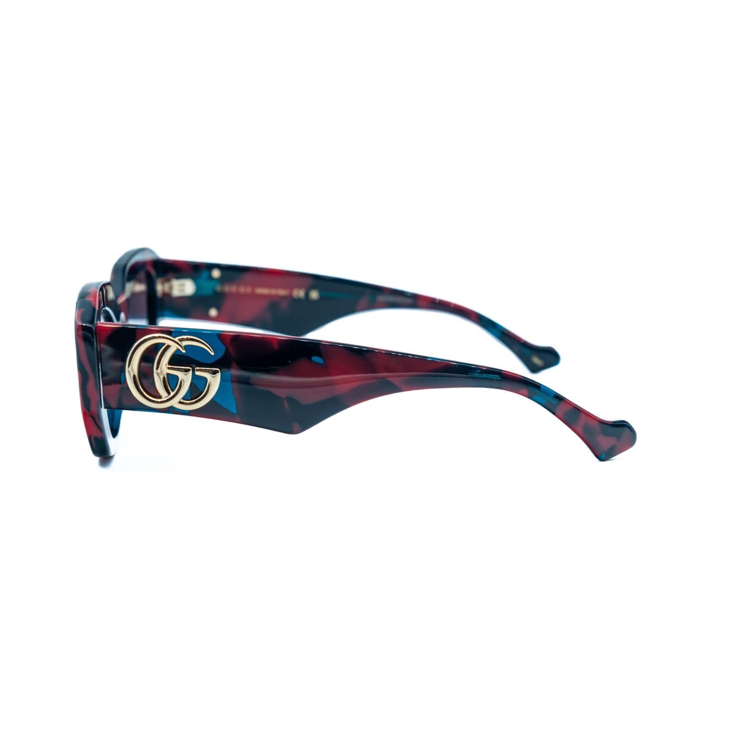 Gucci GG 1421S 003 51 Kadın Kırmızı Kemik Güneş Gözlüğü