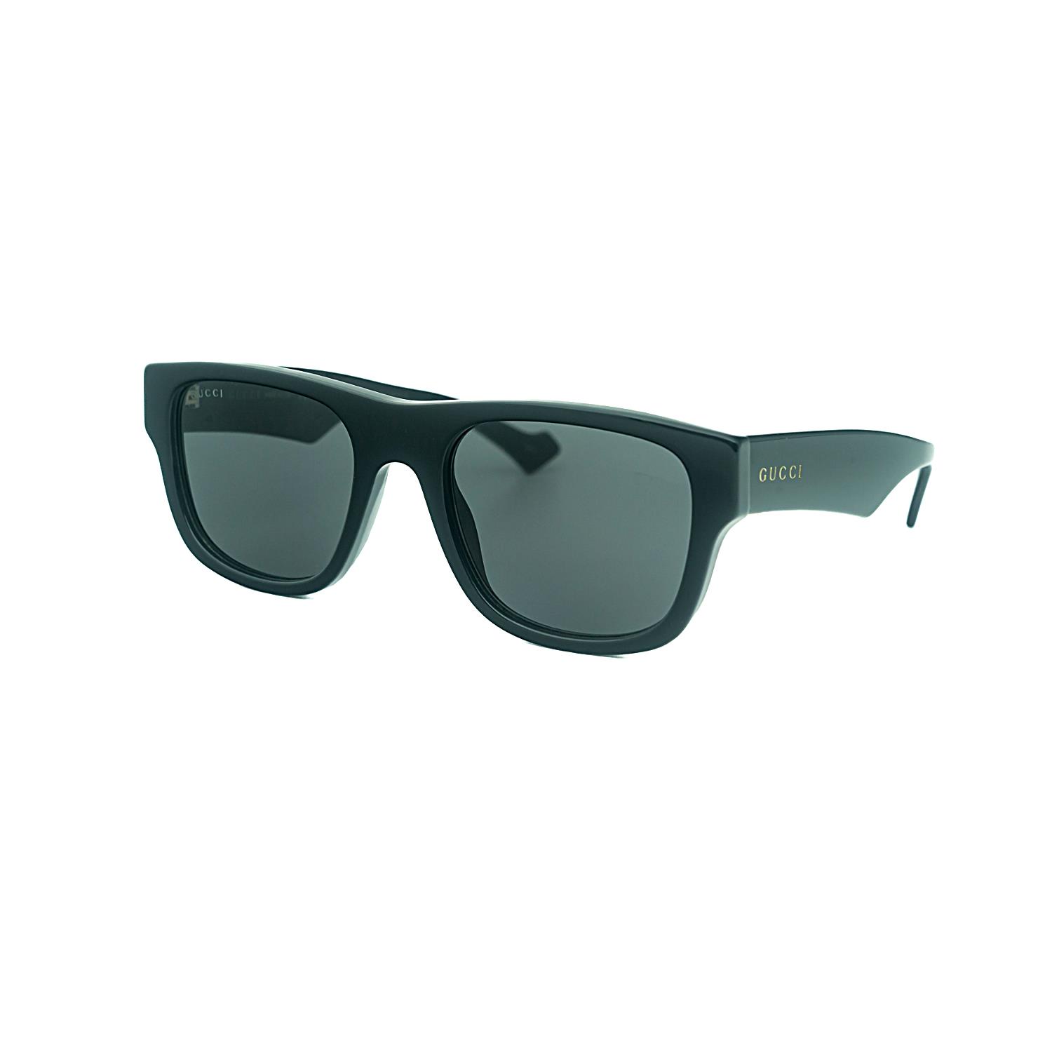 Gucci GG 1427S 001 53 Unisex Kare Siyah Kemik Güneş Gözlüğü