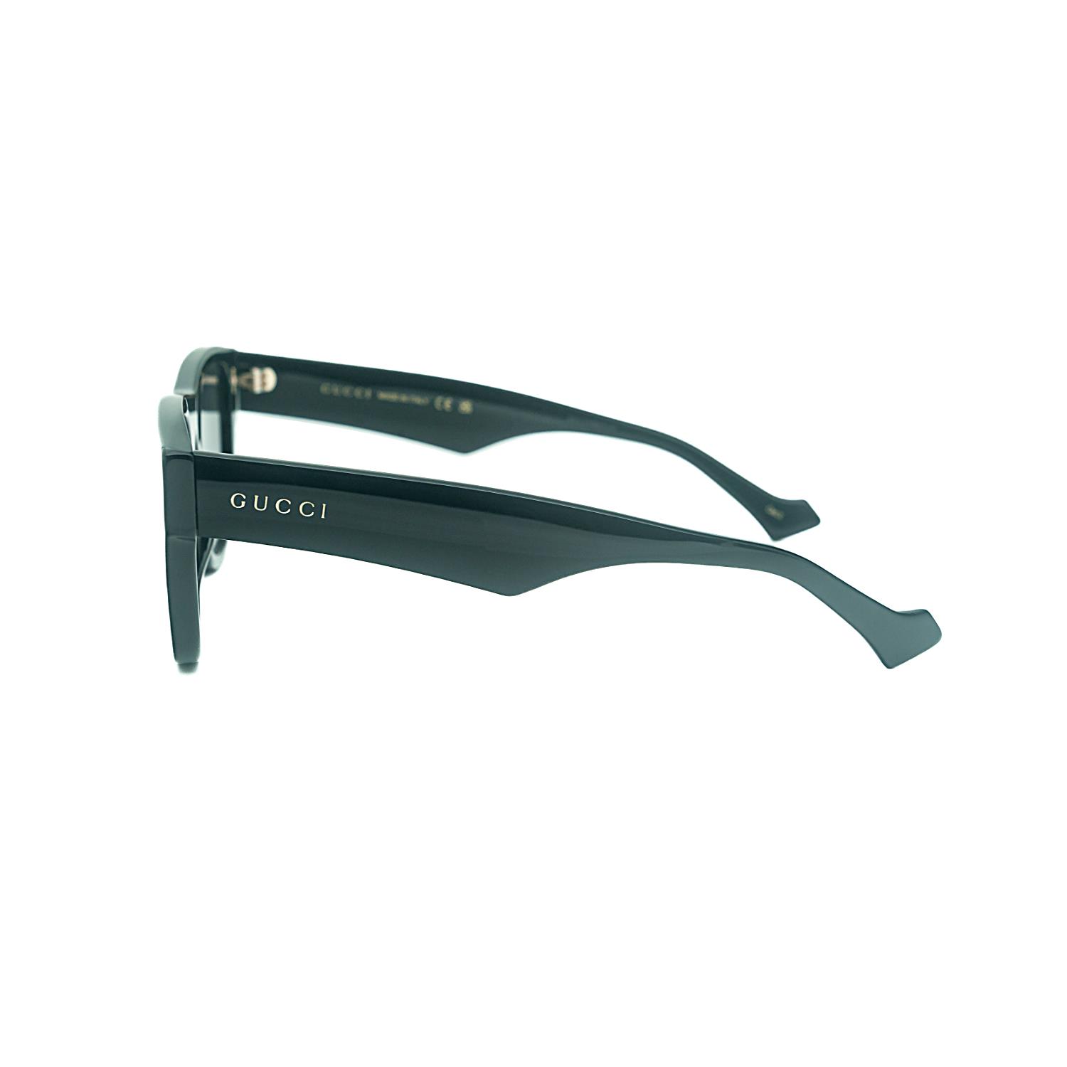 Gucci GG 1427S 001 53 Unisex Kare Siyah Kemik Güneş Gözlüğü
