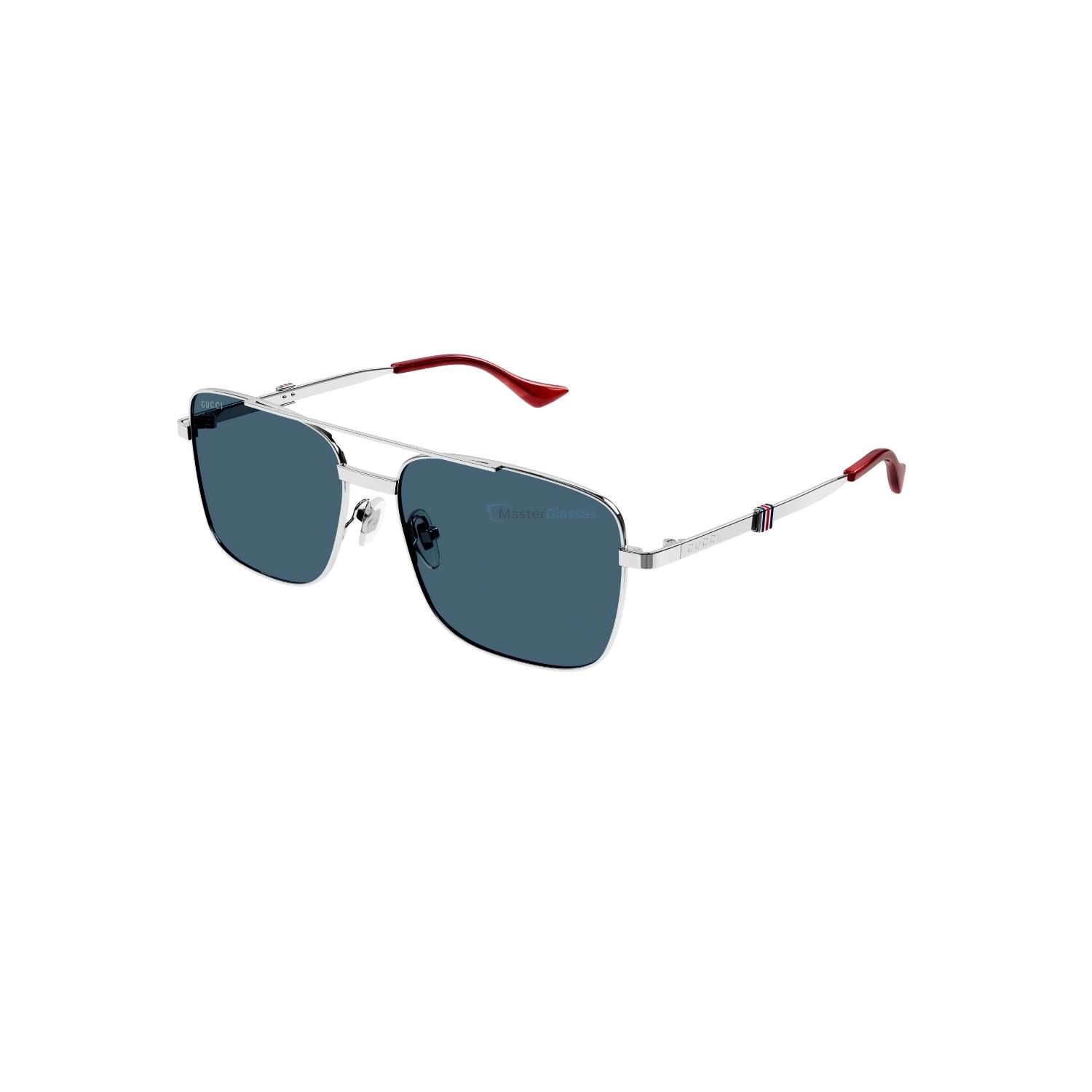 Gucci GG 1441S 003 58 Erkek Kare Gümüş Metal Güneş Gözlüğü