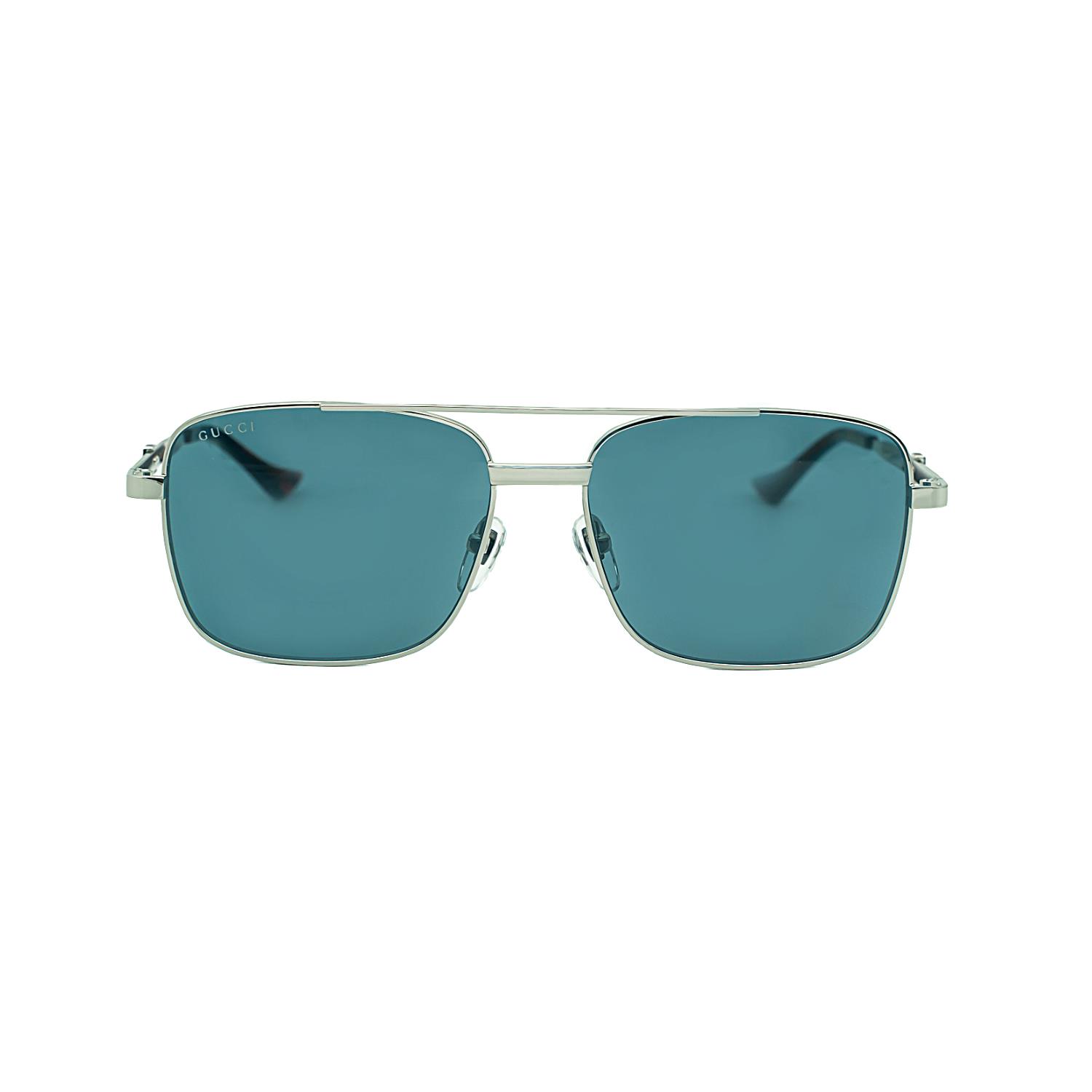 Gucci GG 1441S 003 58 Erkek Kare Gümüş Metal Güneş Gözlüğü