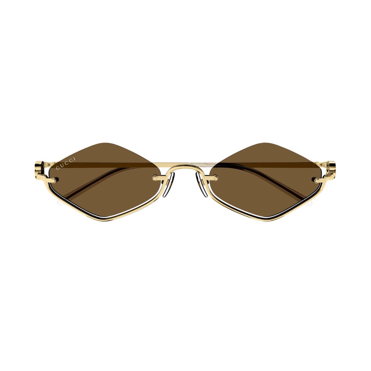 Gucci GG 1604S 002 53 Kadın Geometrik Gold Metal Güneş Gözlüğü