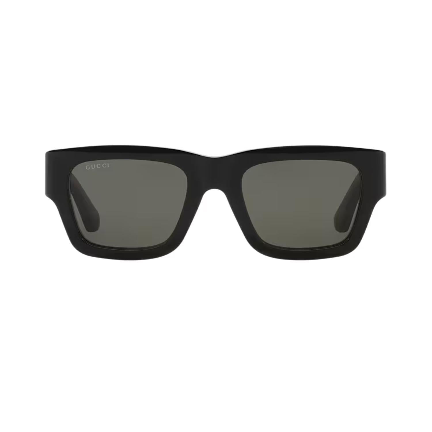 Gucci GG 1668S 001 52 Unisex Kare Siyah Kemik Güneş Gözlüğü