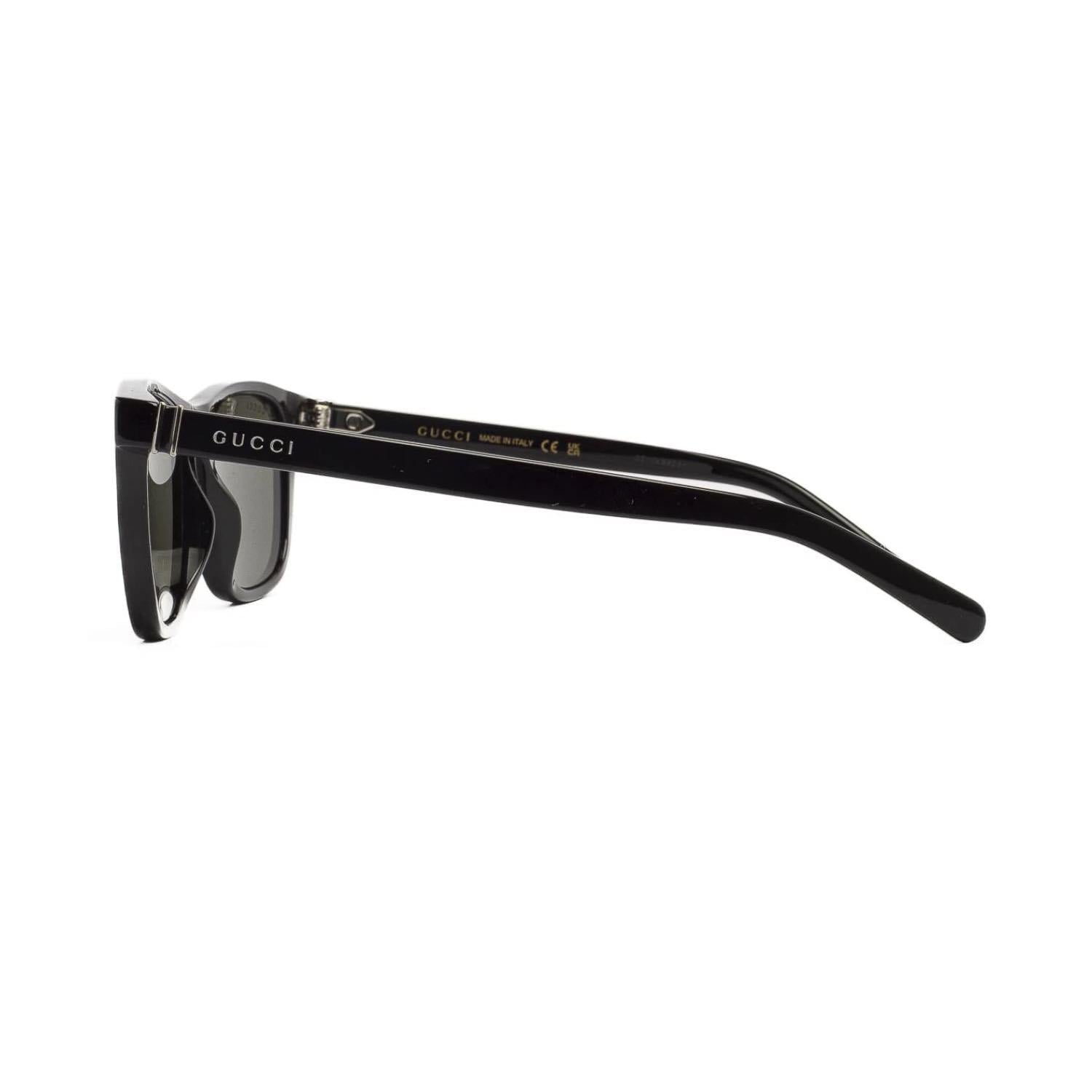 Gucci GG 1671S 005 53 Unisex Oval Siyah Kemik Güneş Gözlüğü