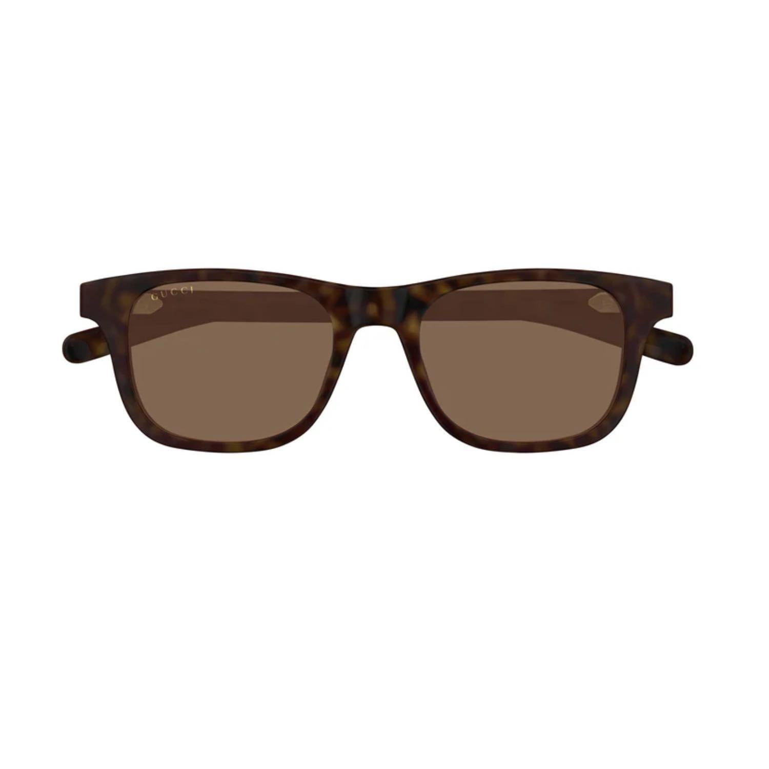 Gucci GG 1671S 006 53 Unisex Kare Kırçıllı Kahverengi Kemik Güneş Gözlüğü