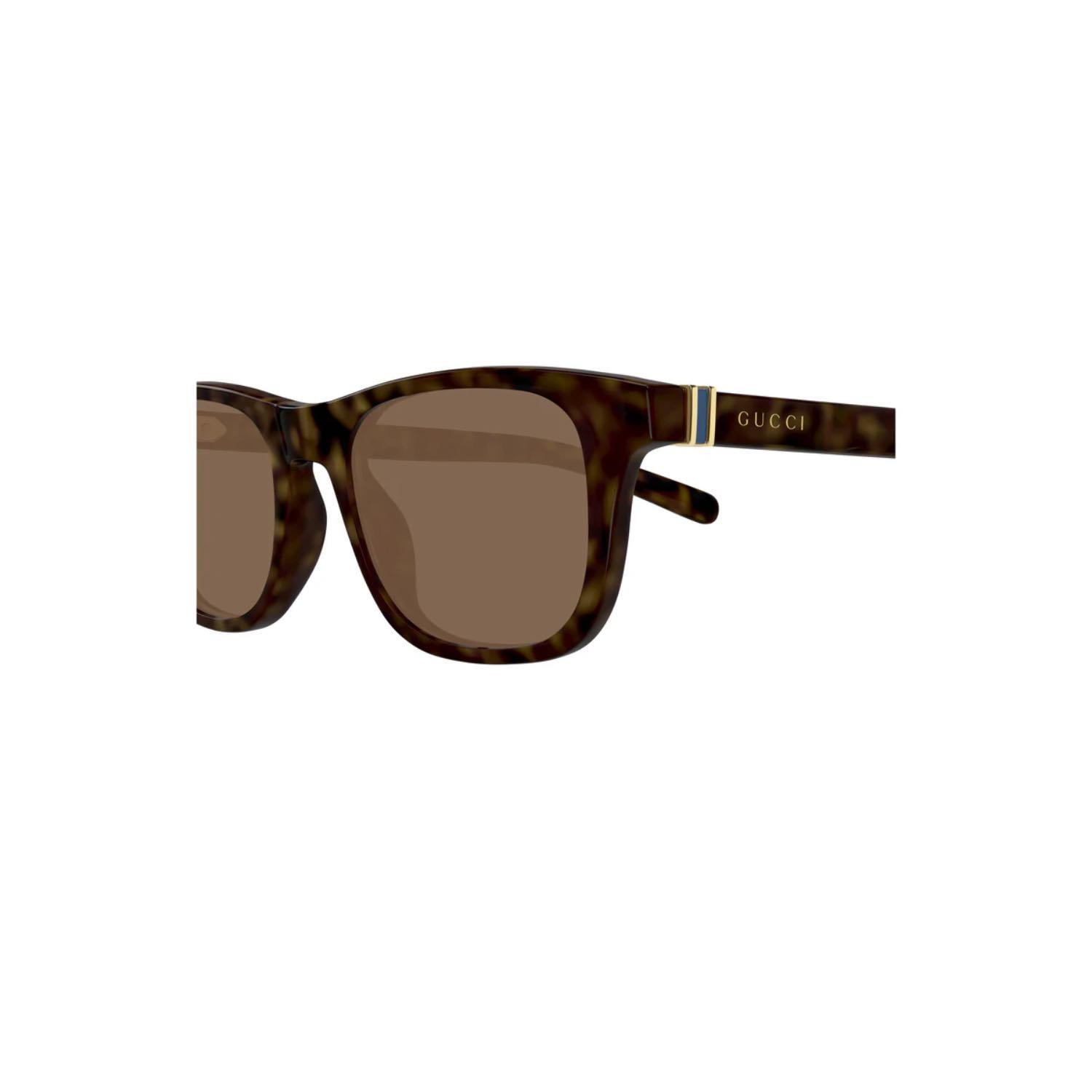 Gucci GG 1671S 006 53 Unisex Kare Kırçıllı Kahverengi Kemik Güneş Gözlüğü