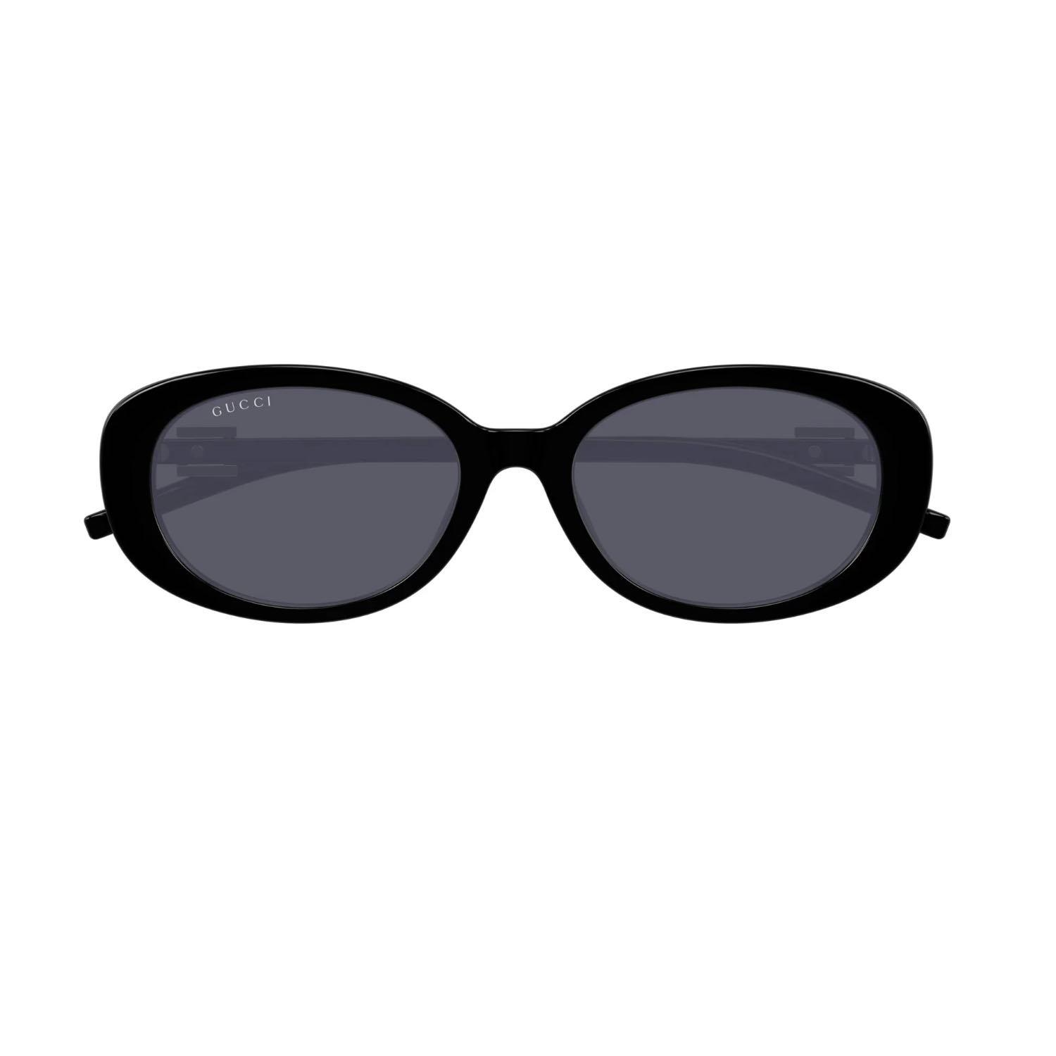 Gucci GG 1684SA 001 55  Kadın Oval Siyah Kemik Güneş Gözlüğü
