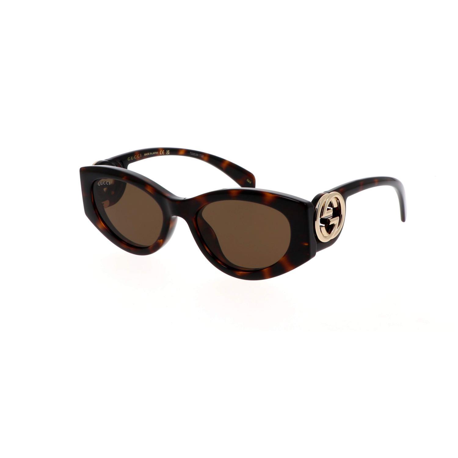 Gucci GG 1691S 002 54 Kadın Cat Eye Kırçıllı Kahverengi Kemik Güneş Gözlüğü