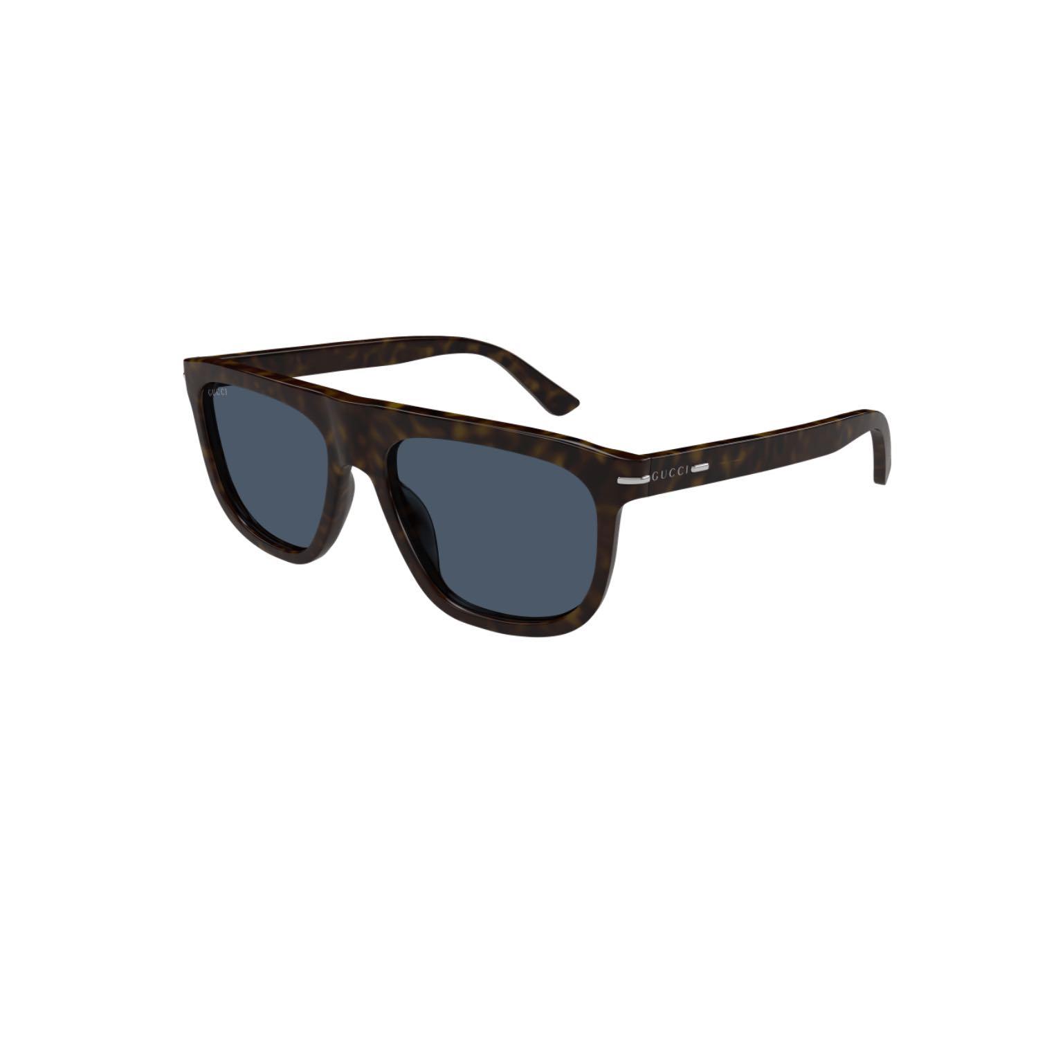 Gucci GG 1726S 002 56 Unisex Oval Kırçıllı Kahverengi Kemik Güneş Gözlüğü