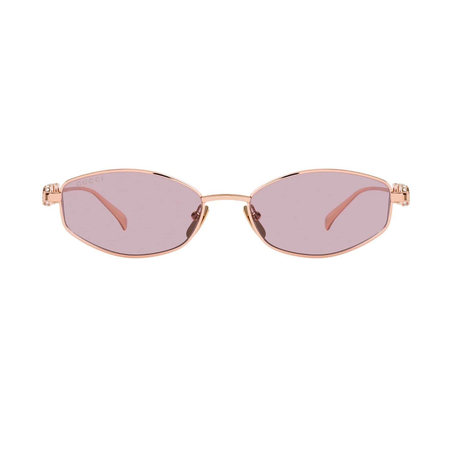 Gucci GG 1802S 003 55 Kadın Geometrik Rose Gold Metal Güneş Gözlüğü