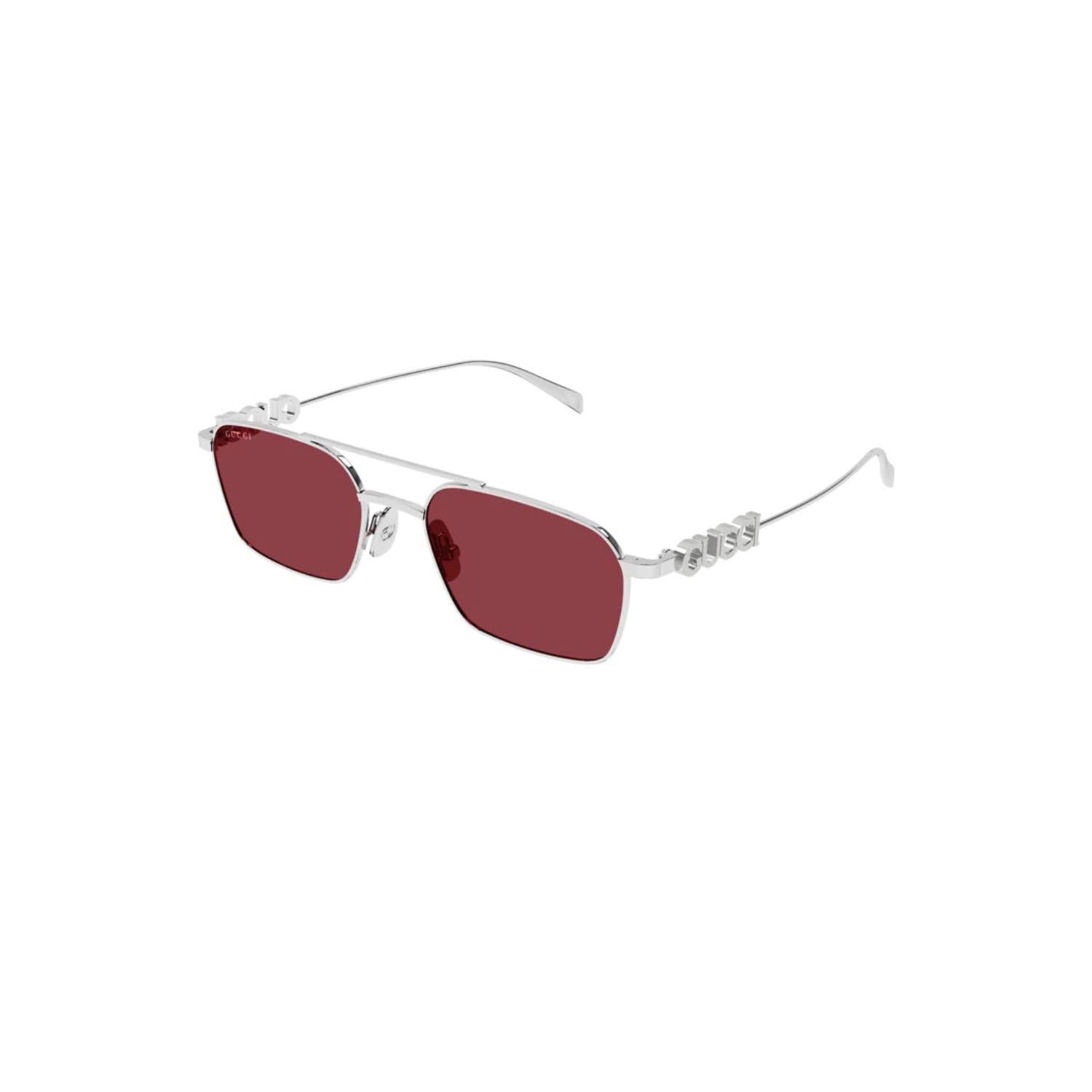 Gucci GG 1804S 004 54 Unisex Kare Gri Metal Güneş Gözlüğü