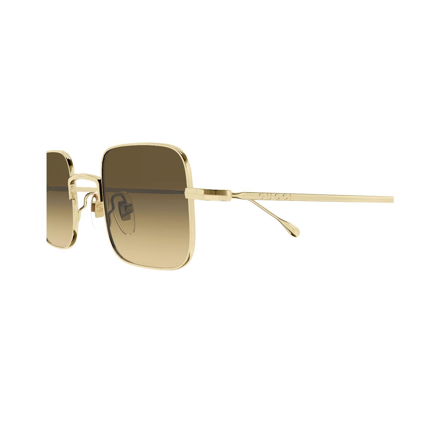 Gucci GG 1813S 002 41 Unisex Kare Gold Metal Güneş Gözlüğü