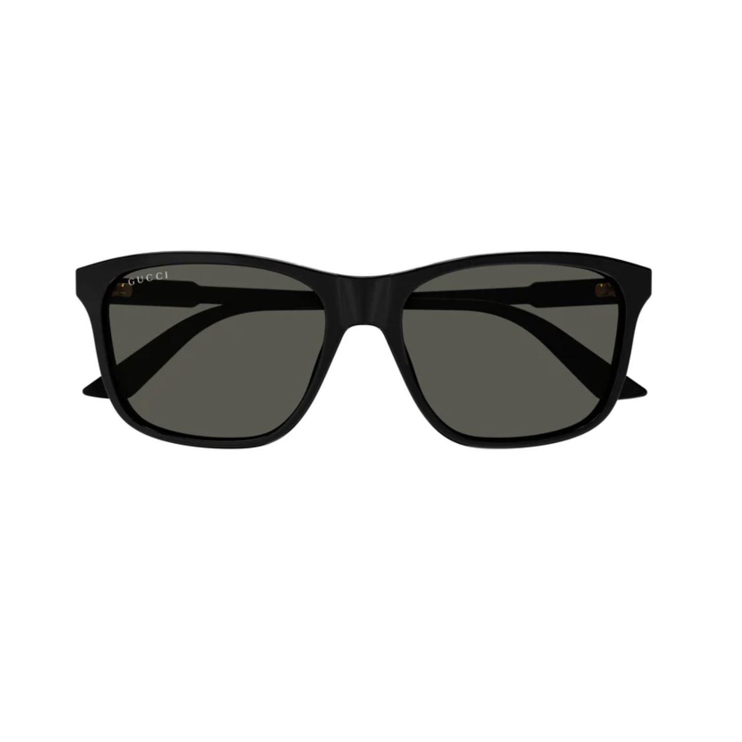 Gucci GG 1819S 001 57 Unisex Kare Siyah Kemik Güneş Gözlüğü