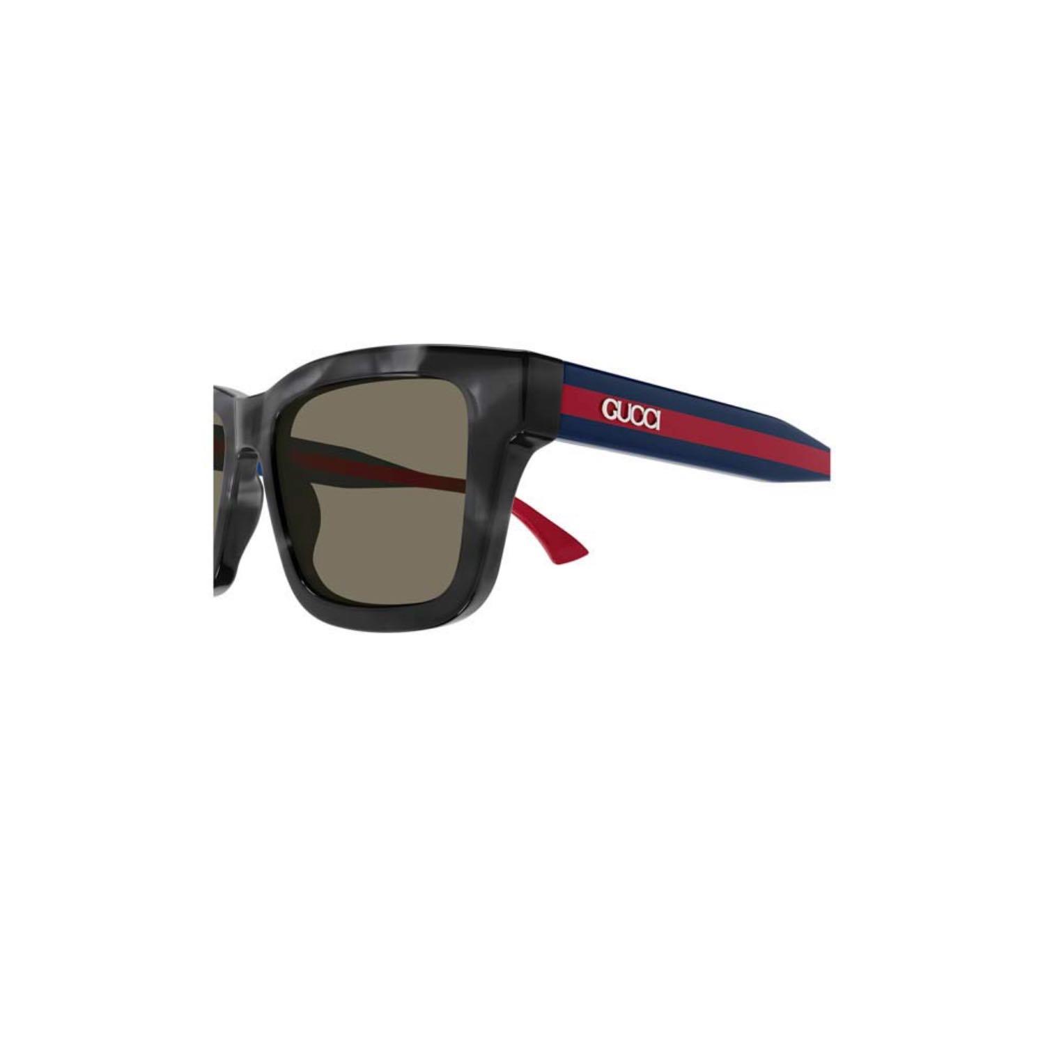 Gucci GG 1869S 004 53 Unisex Kare Kırçıllı Siyah Kemik Güneş Gözlüğü