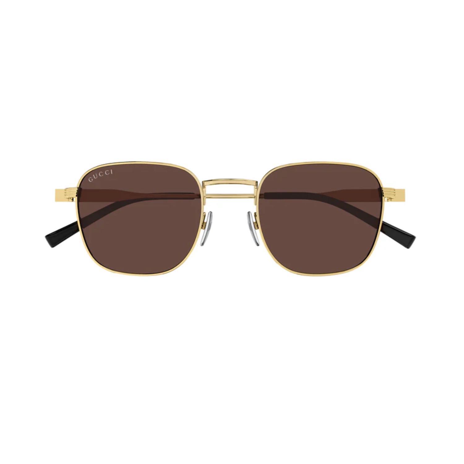 Gucci GG 1876S 002 50 Unisex Kare Gold Metal Güneş Gözlüğü