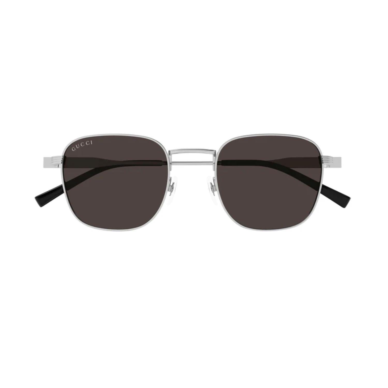 Gucci GG 1876S 003 50 Unisex Kare Gri Metal Güneş Gözlüğü