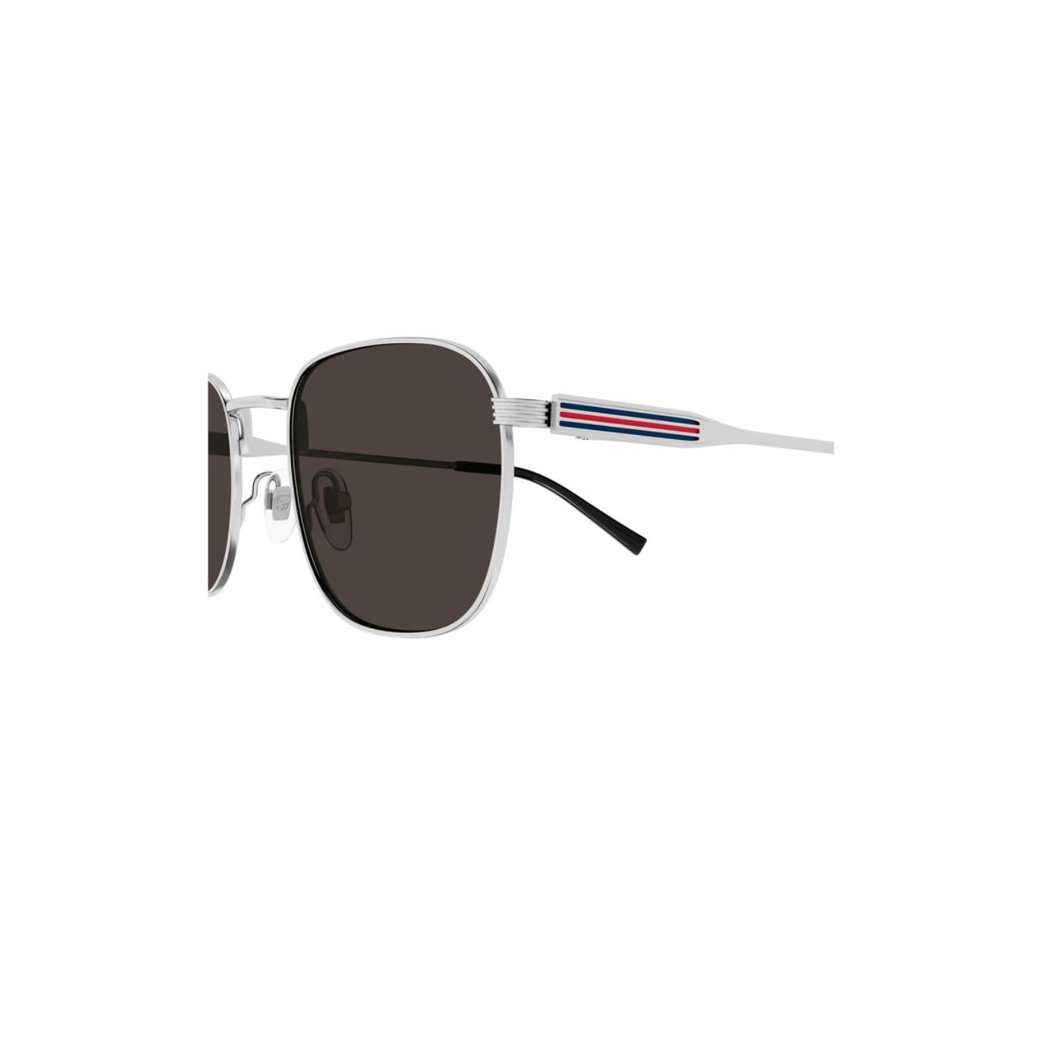 Gucci GG 1876S 003 50 Unisex Kare Gri Metal Güneş Gözlüğü