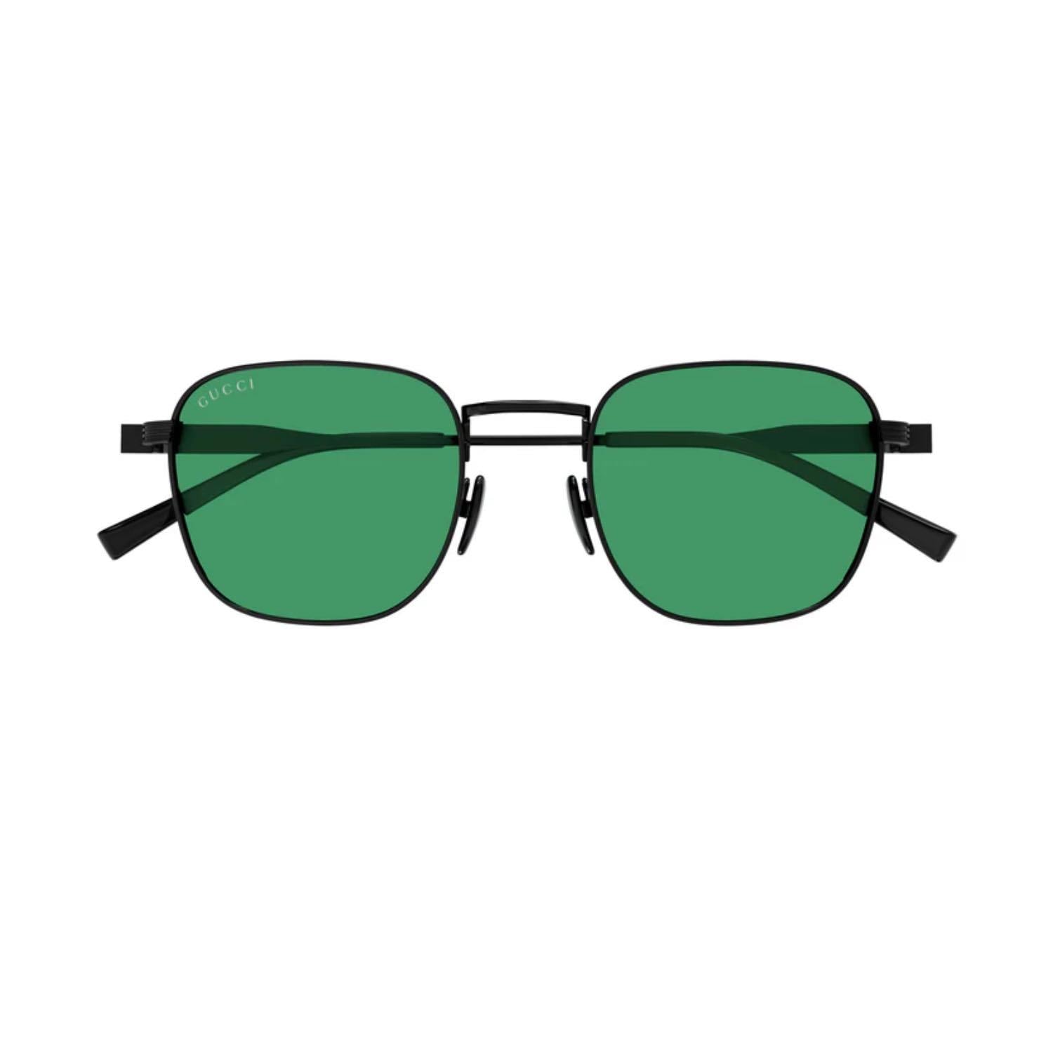 Gucci GG 1876S 004 50 Unisex Kare Siyah Metal Güneş Gözlüğü