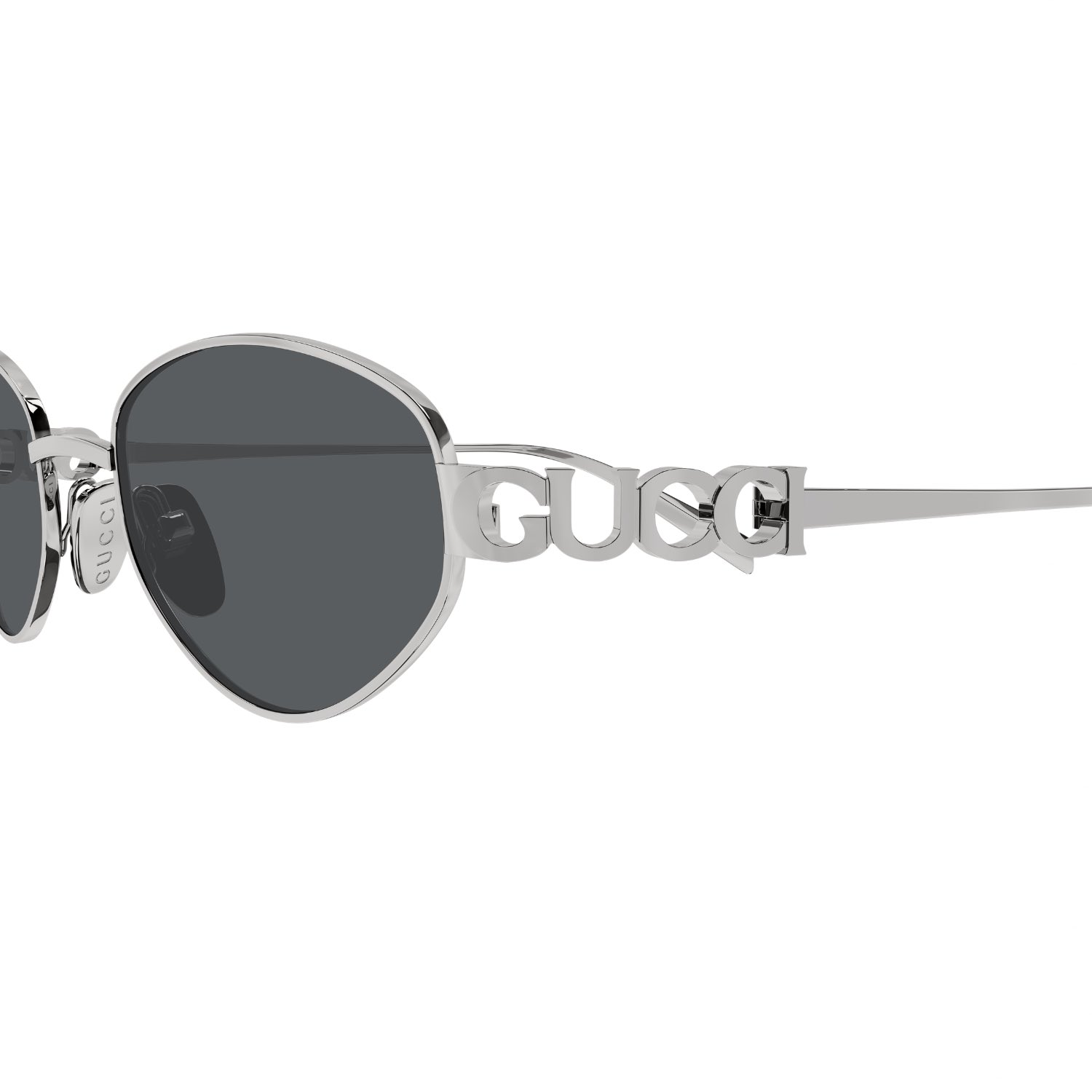 Gucci GG 1935S 001 47 Kadın Oval Gümüş Metal Güneş Gözlüğü