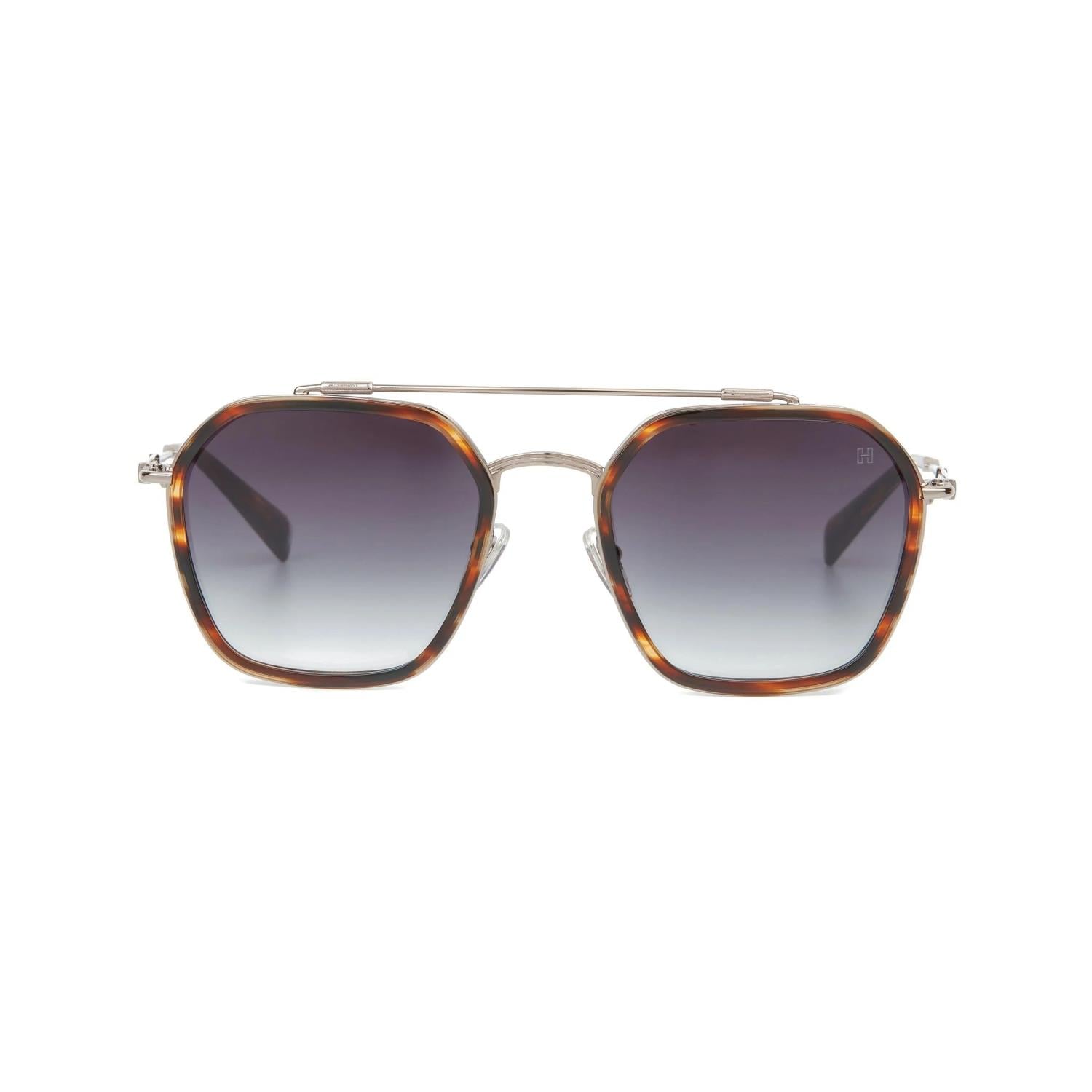 Hermossa Hm 1637 C2 56 Unisex Geometrik Kırçıllı Kahverengi Kombine Güneş Gözlüğü
