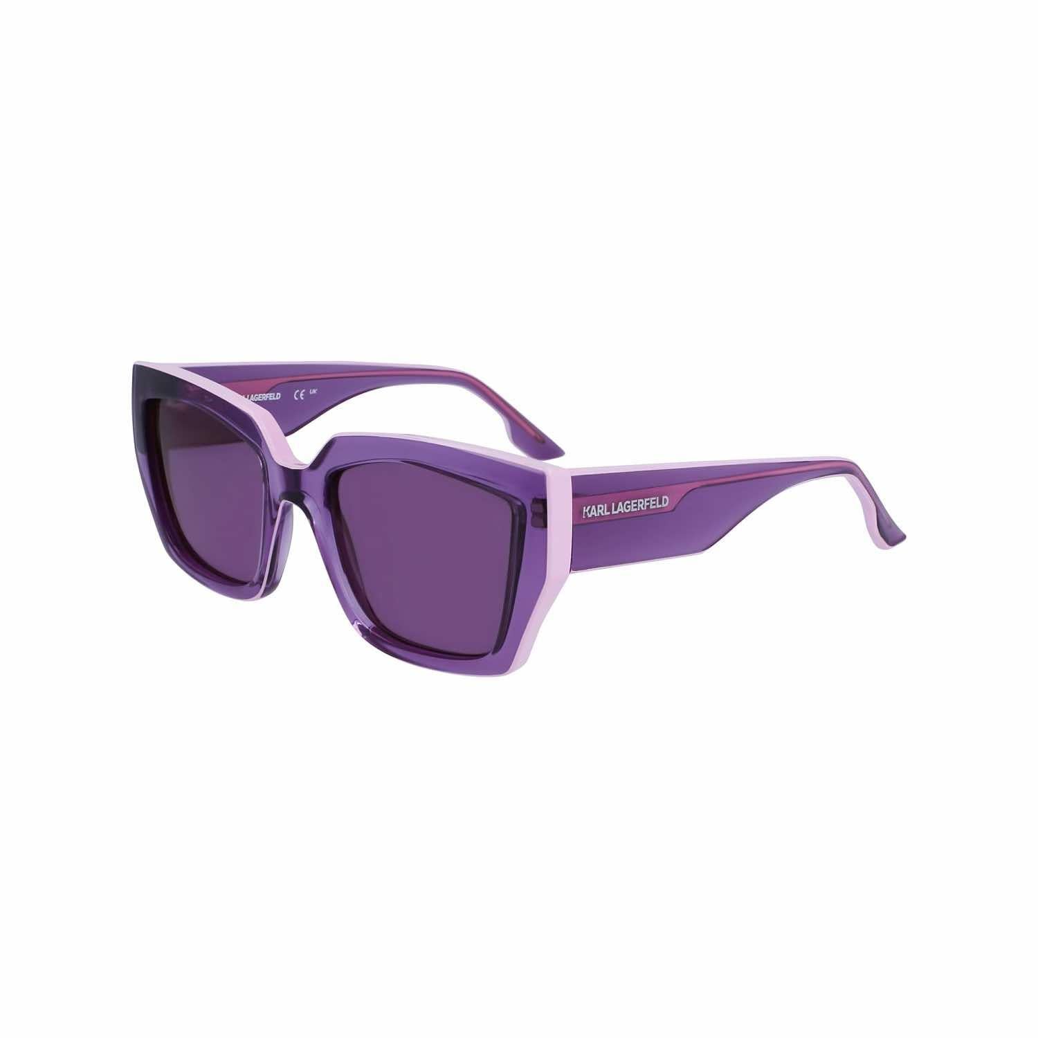 Karl Lagerdfeld Kl 6143s 662 53 Kadın Cat Eye Şeffaf Mor Kemik Güneş Gözlüğü