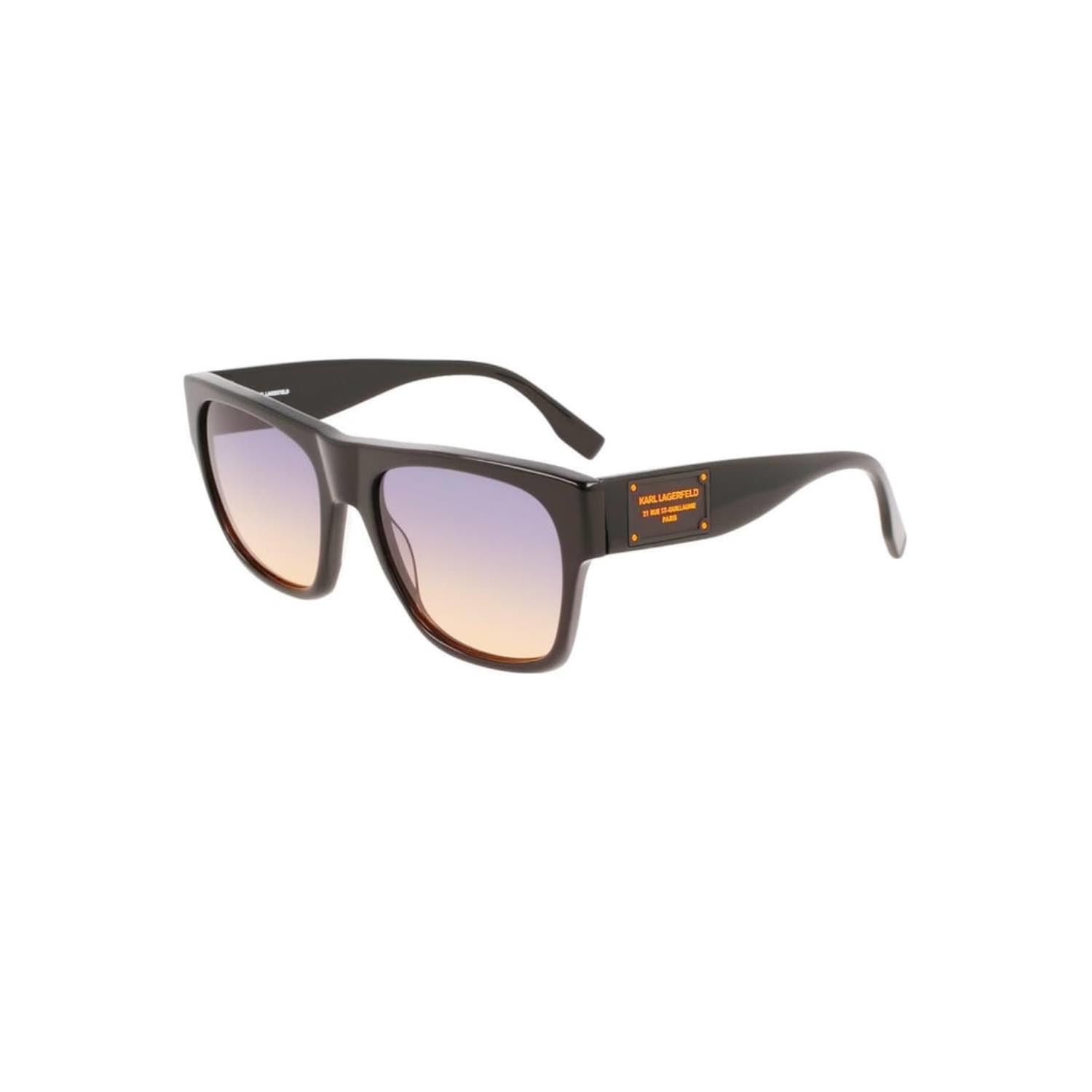Karl Lagerfeld KL 6074S 001 55 Unisex Kare Siyah Kemik   Güneş Gözlüğü