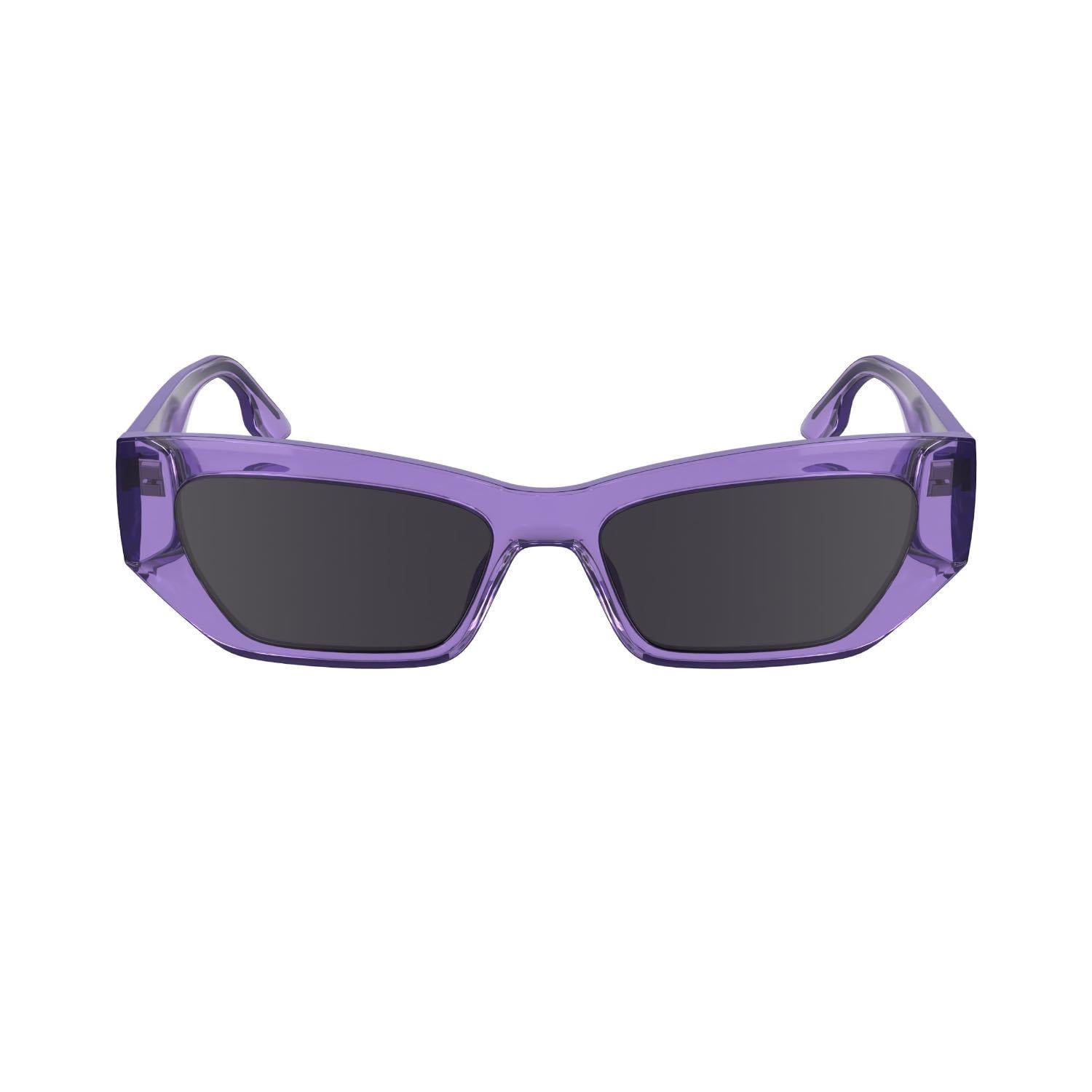 Karl Lagerfeld KL 6160S 516 54 Unisex Dikdörtgen Şeffaf Mor Kemik Güneş Gözlüğü