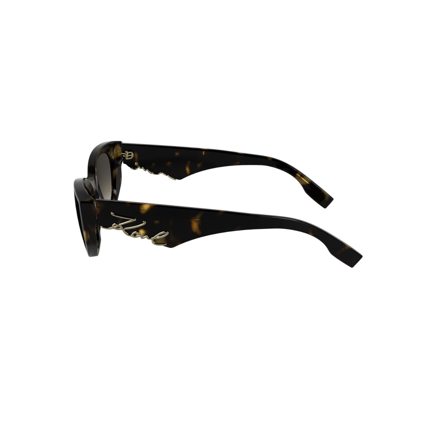 Karl Lagerfeld KL 6162S 242 64 Kadın Geometrik Kırçıllı Kahverengi Kemik Güneş Gözlüğü