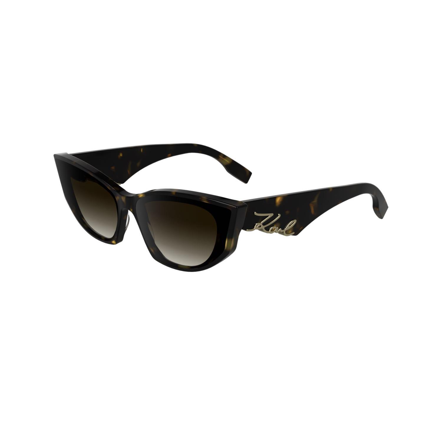 Karl Lagerfeld KL 6162S 242 64 Kadın Geometrik Kırçıllı Kahverengi Kemik Güneş Gözlüğü