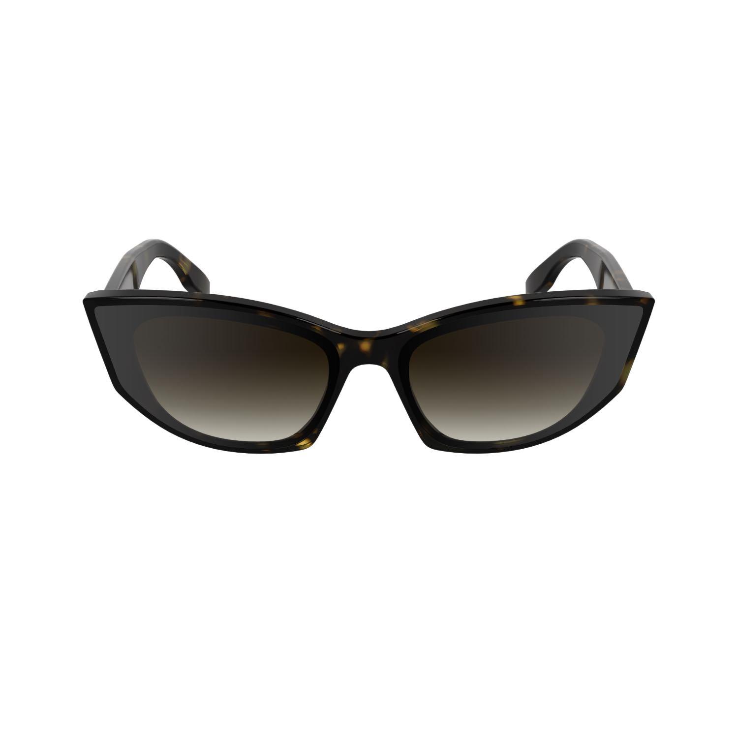 Karl Lagerfeld KL 6162S 242 64 Kadın Geometrik Kırçıllı Kahverengi Kemik Güneş Gözlüğü