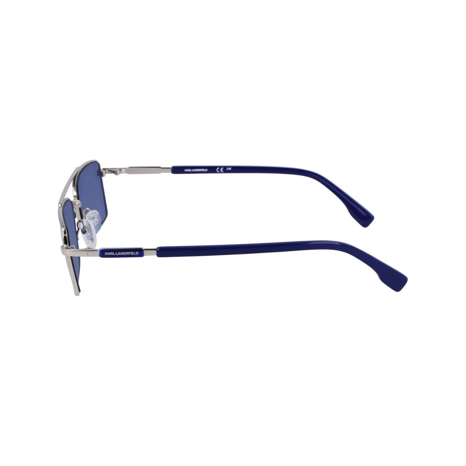 Karl Lagerfeld KL348S 040 56 Unisex Dikdörtgen Gümüş Metal Güneş Gözlüğü