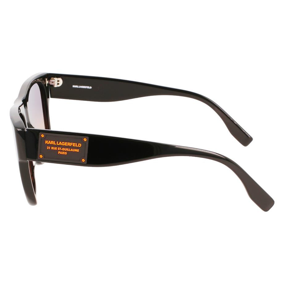 Karl Lagerfeld KL 6074S 001 55 Unisex Kare Siyah Kemik   Güneş Gözlüğü