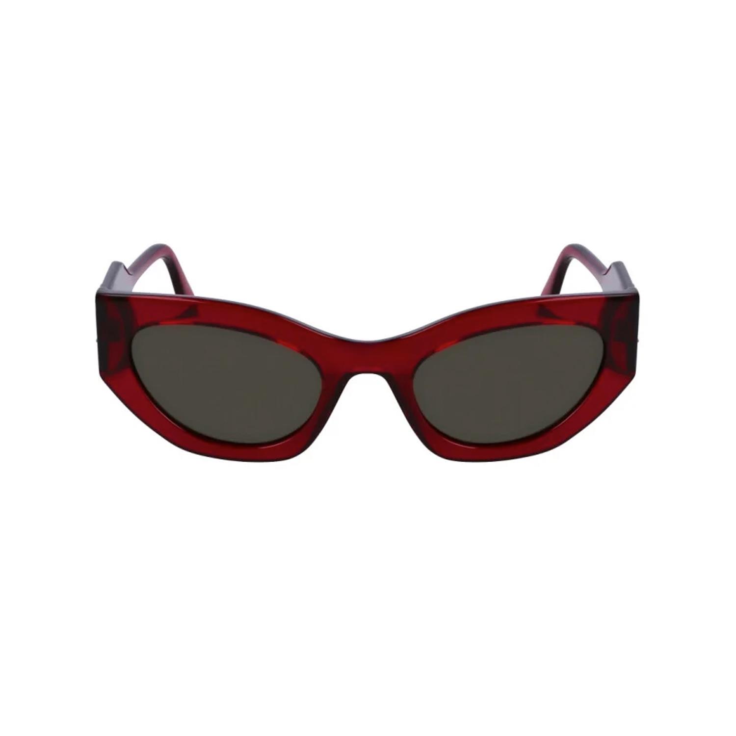 Karl Lagerfeld KL 6122S 540 52 Kadın Cat Eye Şeffaf Kırmızı Kemik Güneş Gözlüğü