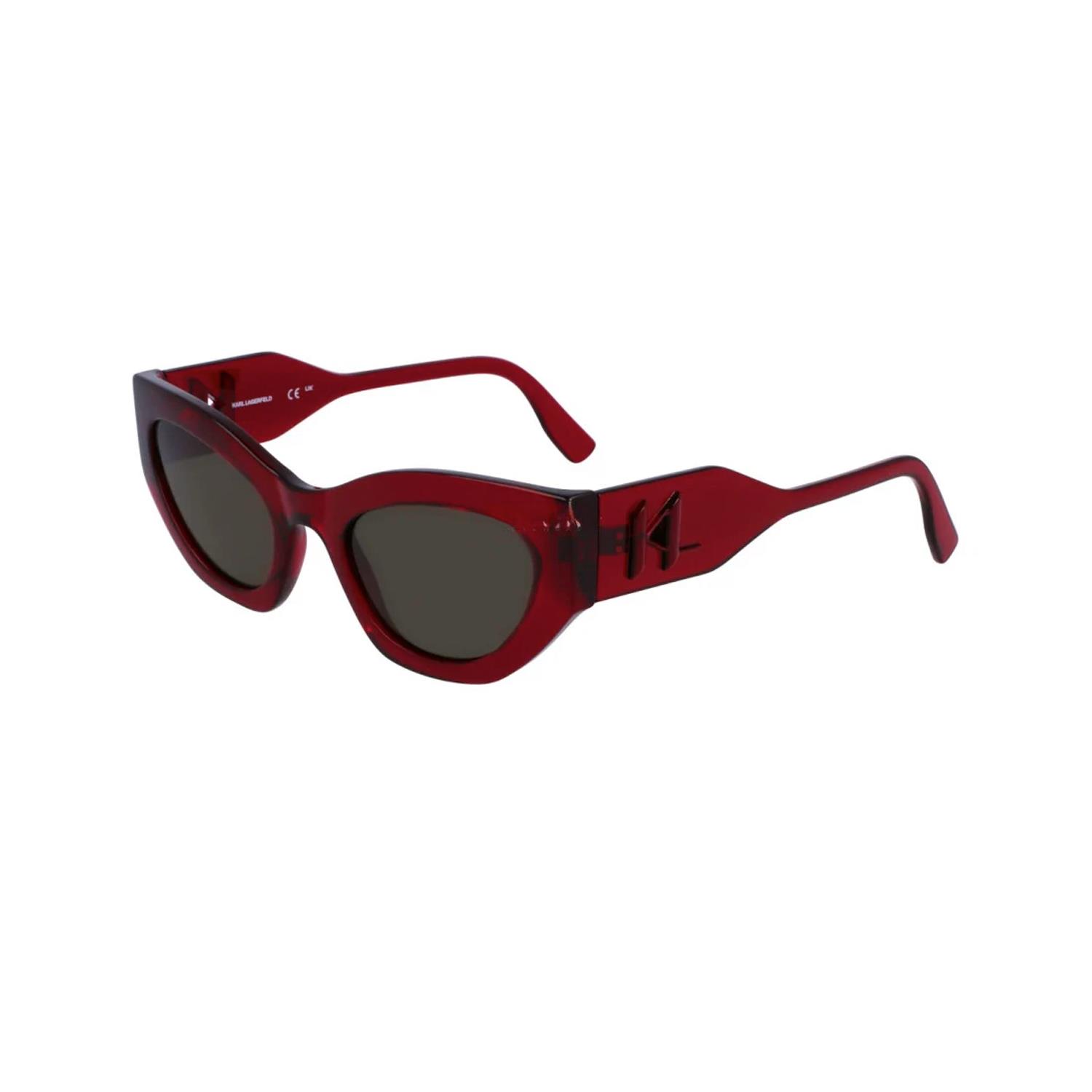 Karl Lagerfeld KL 6122S 540 52 Kadın Cat Eye Şeffaf Kırmızı Kemik Güneş Gözlüğü