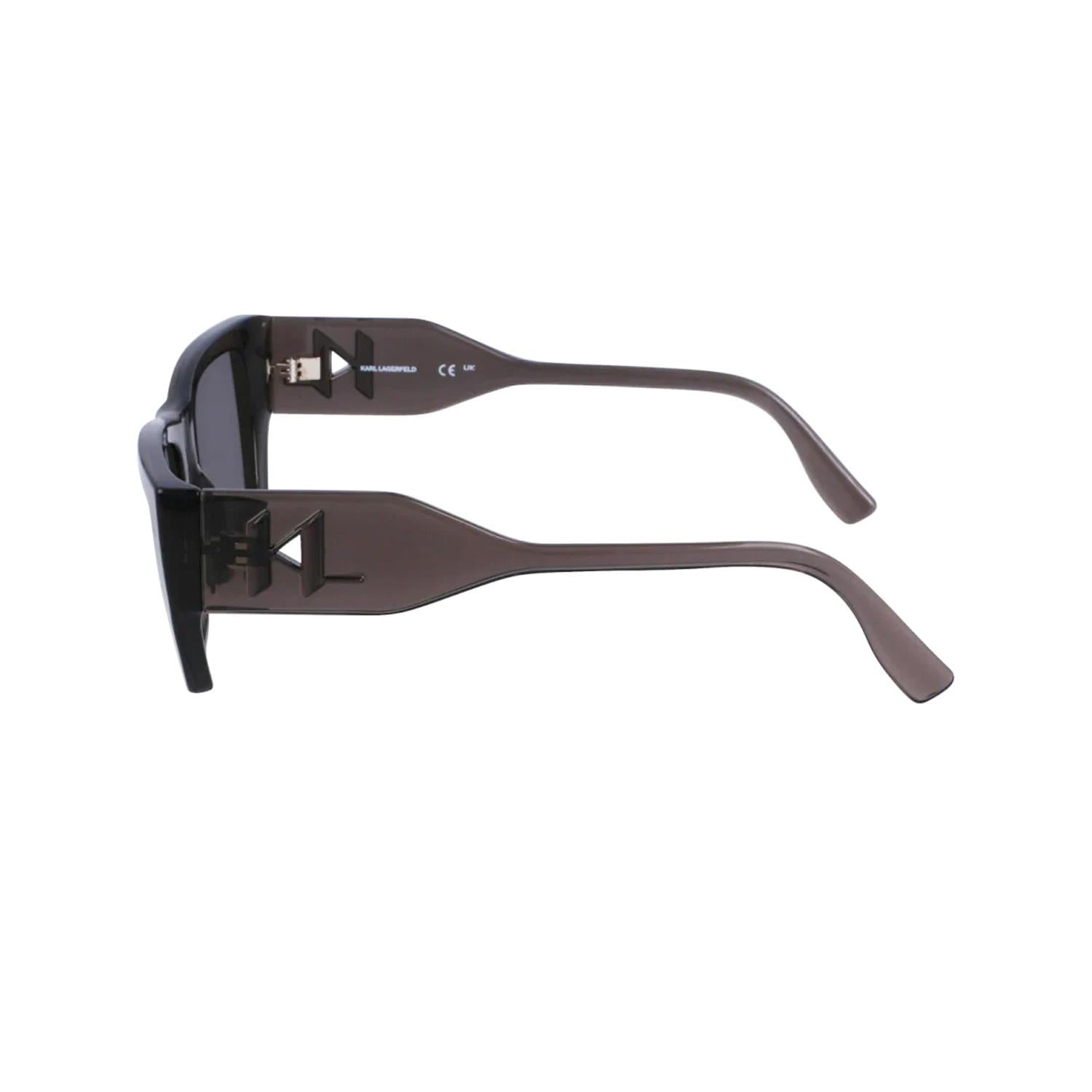 Karl Lagerfeld KL6123S 020 54 Unisex Dikdörtgen Şeffaf Füme Kemik Güneş Gözlüğü