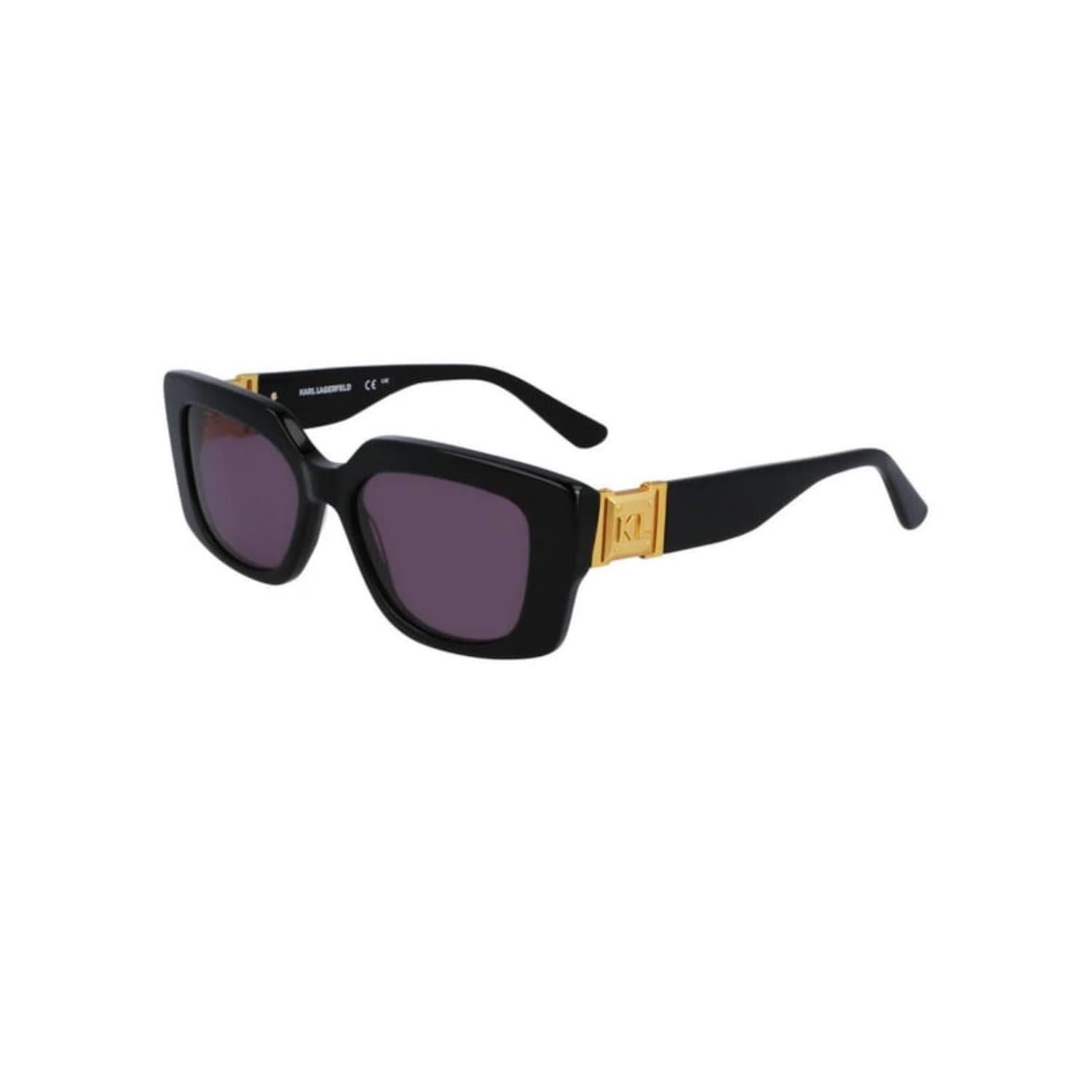 Karl Lagerfeld KL6125S 001 52 Kadın Dikdörtgen Siyah Kemik Güneş Gözlüğü