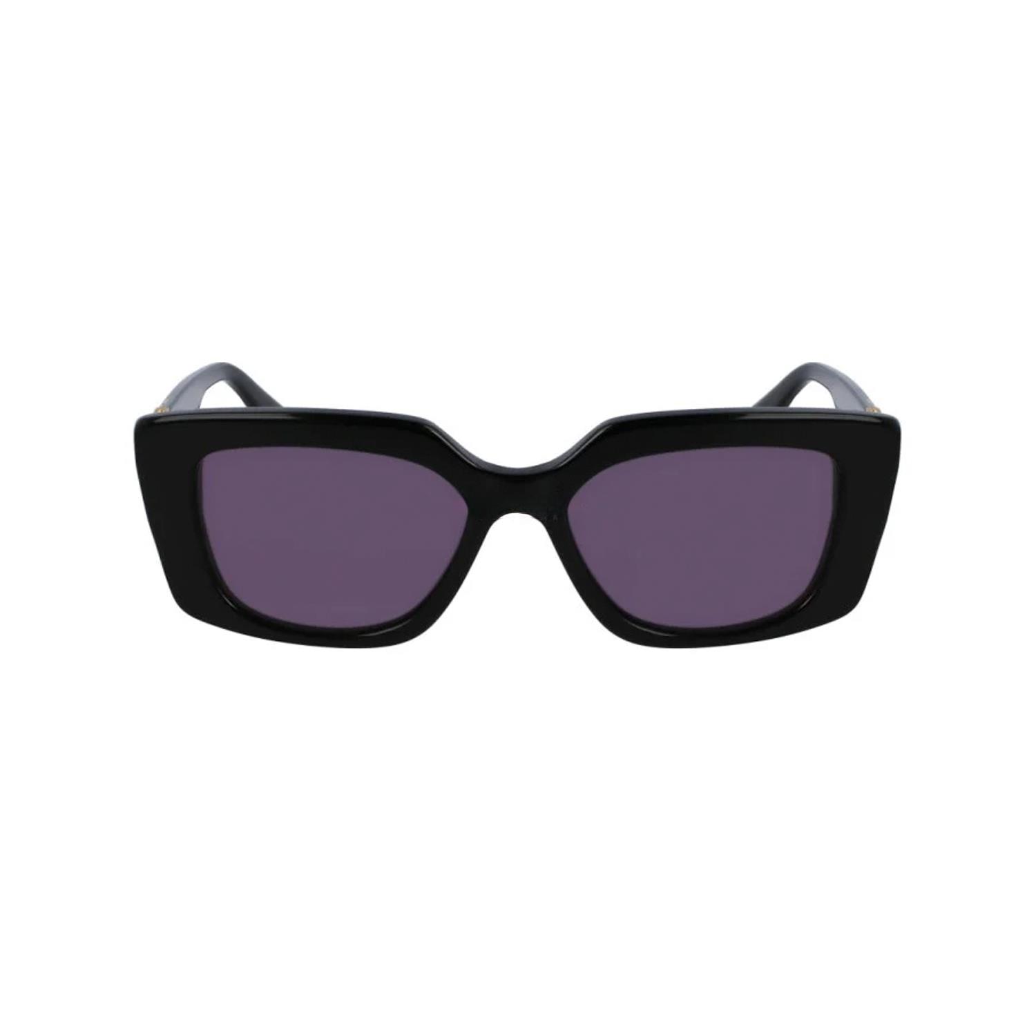 Karl Lagerfeld KL6125S 001 52 Kadın Dikdörtgen Siyah Kemik Güneş Gözlüğü