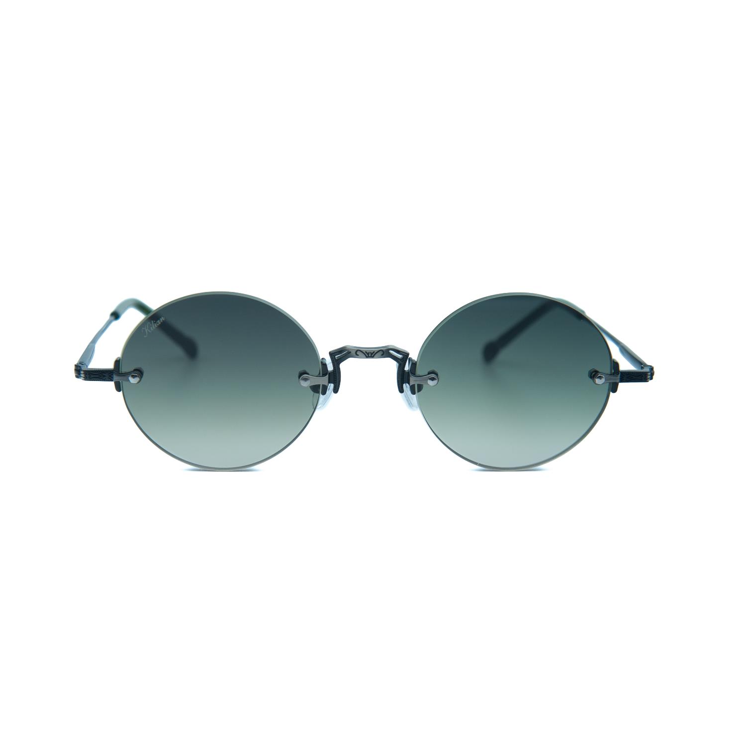 Kilian Custode C1 47 Unisex Yuvarlak Gri Metal Güneş Gözlüğü