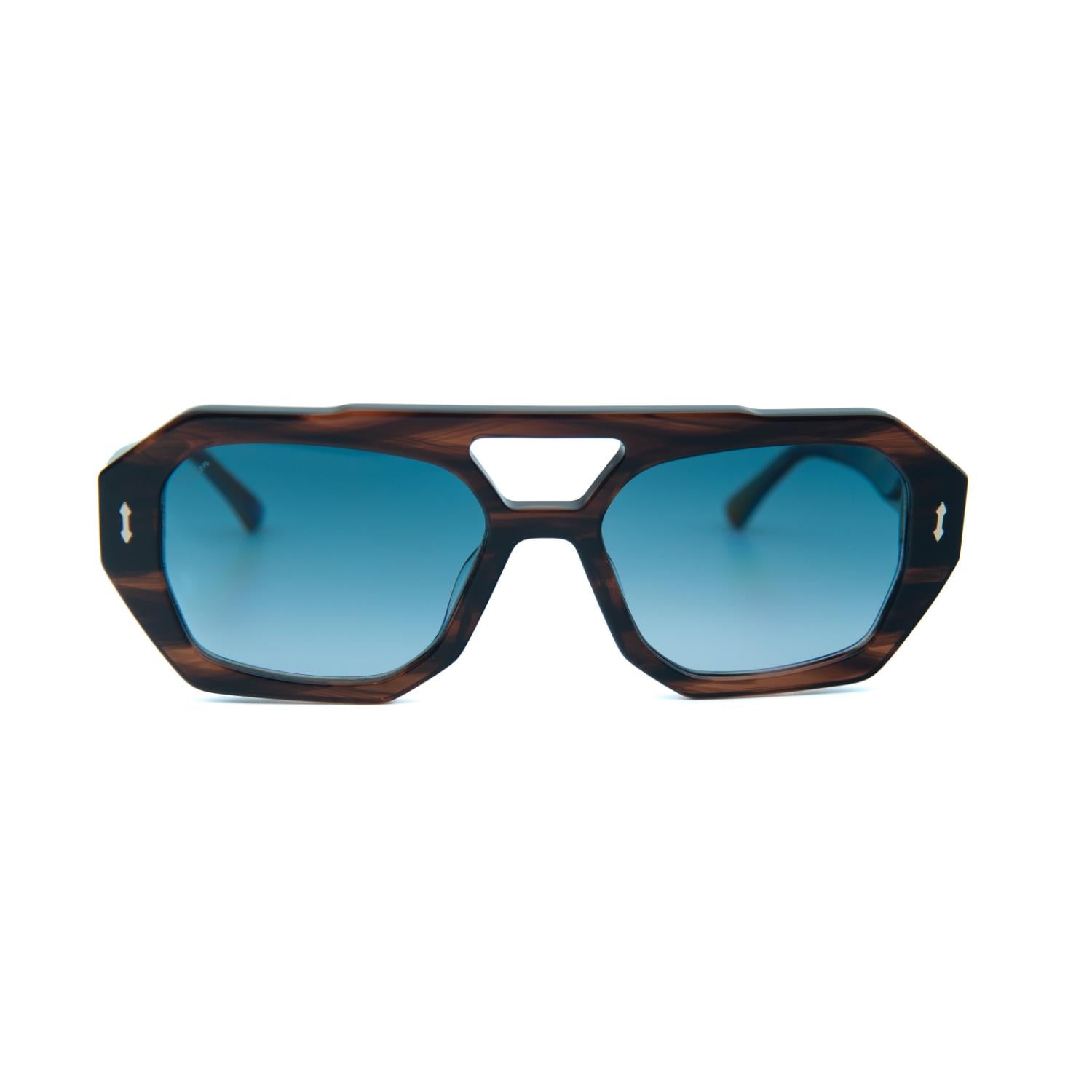 Kilian Lara C2 B4 53 Unisex Geometrik Kahverengi Kemik Güneş Gözlüğü