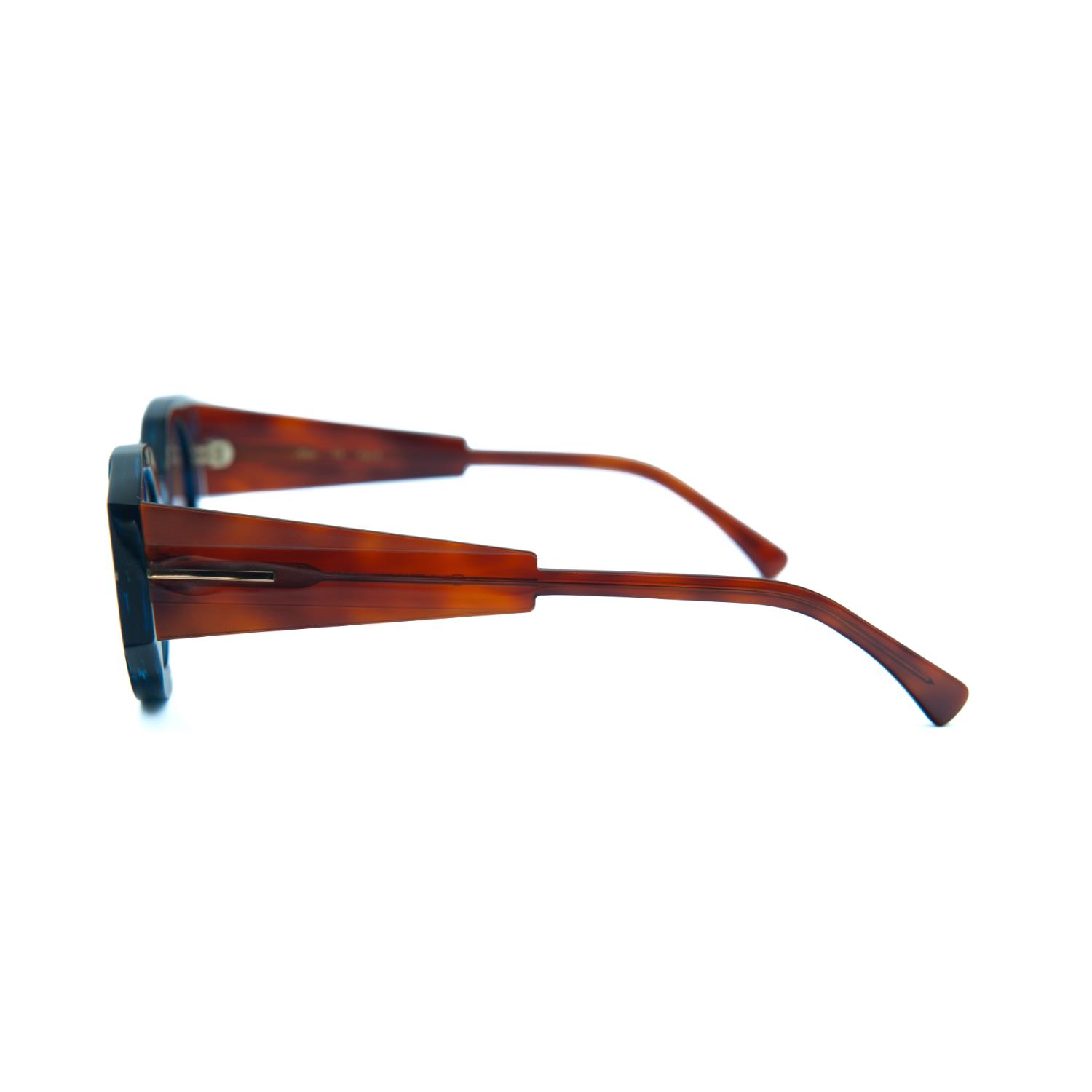 Kilian Sincero C3 46 Unisex Oval Mavi Desenli Kemik Güneş Gözlüğü