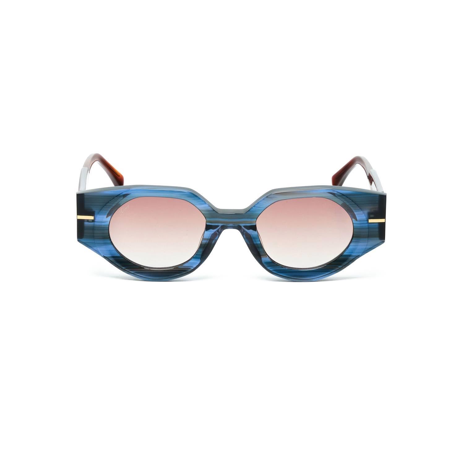 Kilian Sincero C3 46 Unisex Oval Mavi Desenli Kemik Güneş Gözlüğü