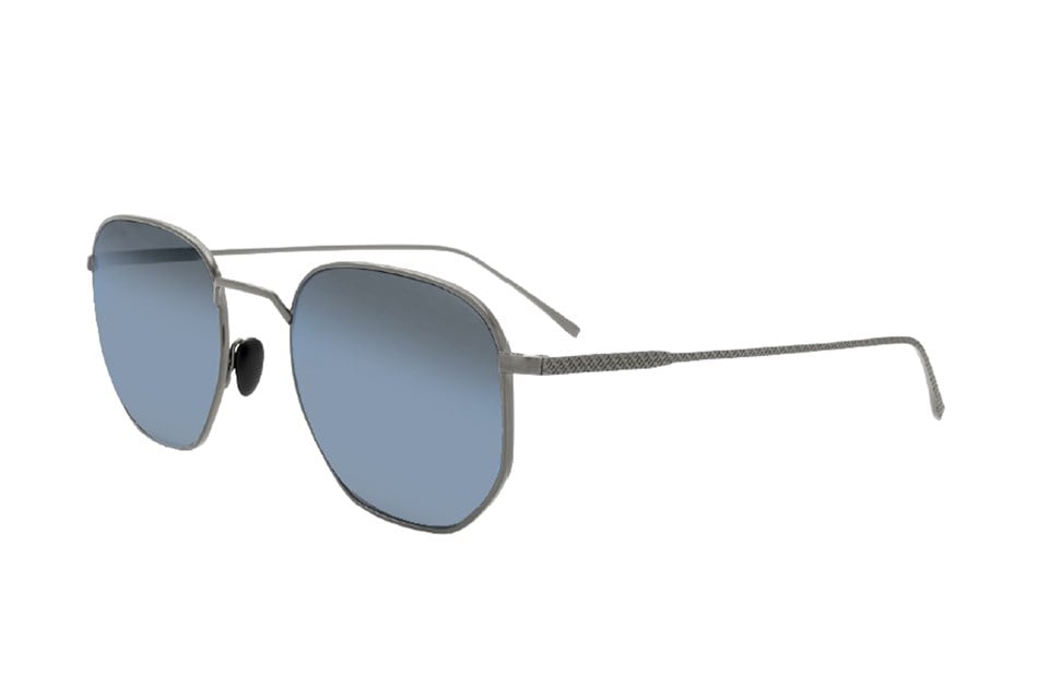 Lacoste L 198S 033 51 Unisex  Geometrik Gri Metal Güneş Gözlüğü