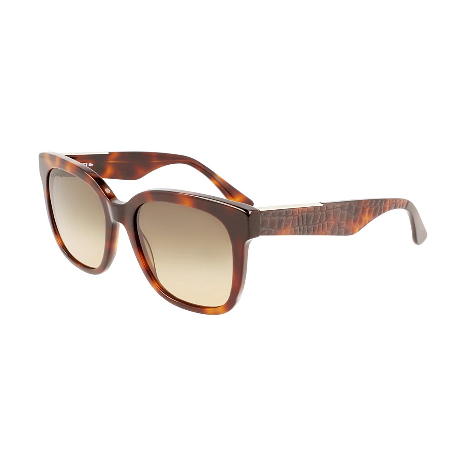Lacoste L 970S 230 55 Unisex Dikdörtgen Kahverengi Kemik Güneş Gözlüğü
