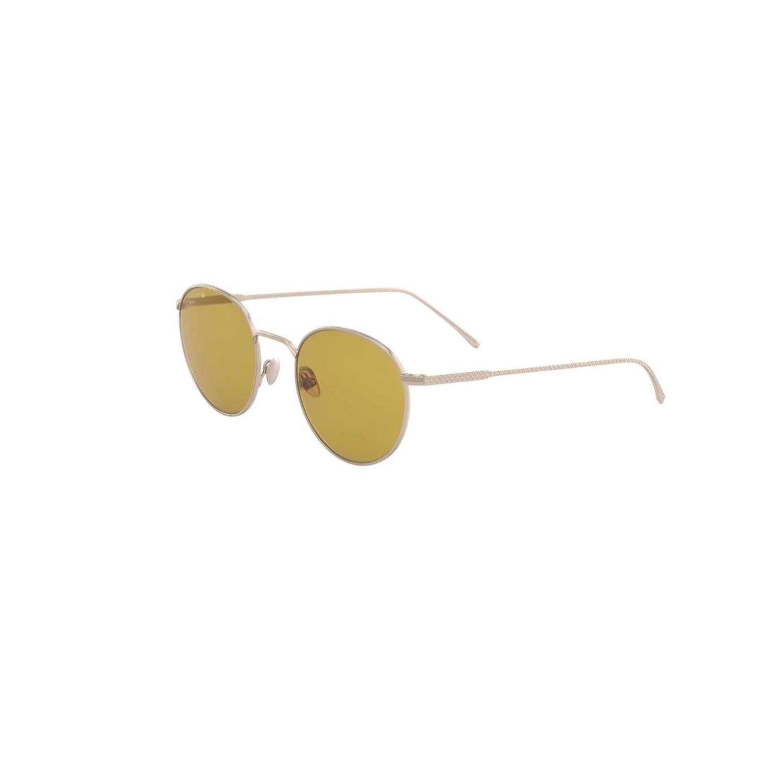 Lacoste L 202SPC 718 50 Unisex Yuvarlak Gold Metal Güneş Gözlüğü