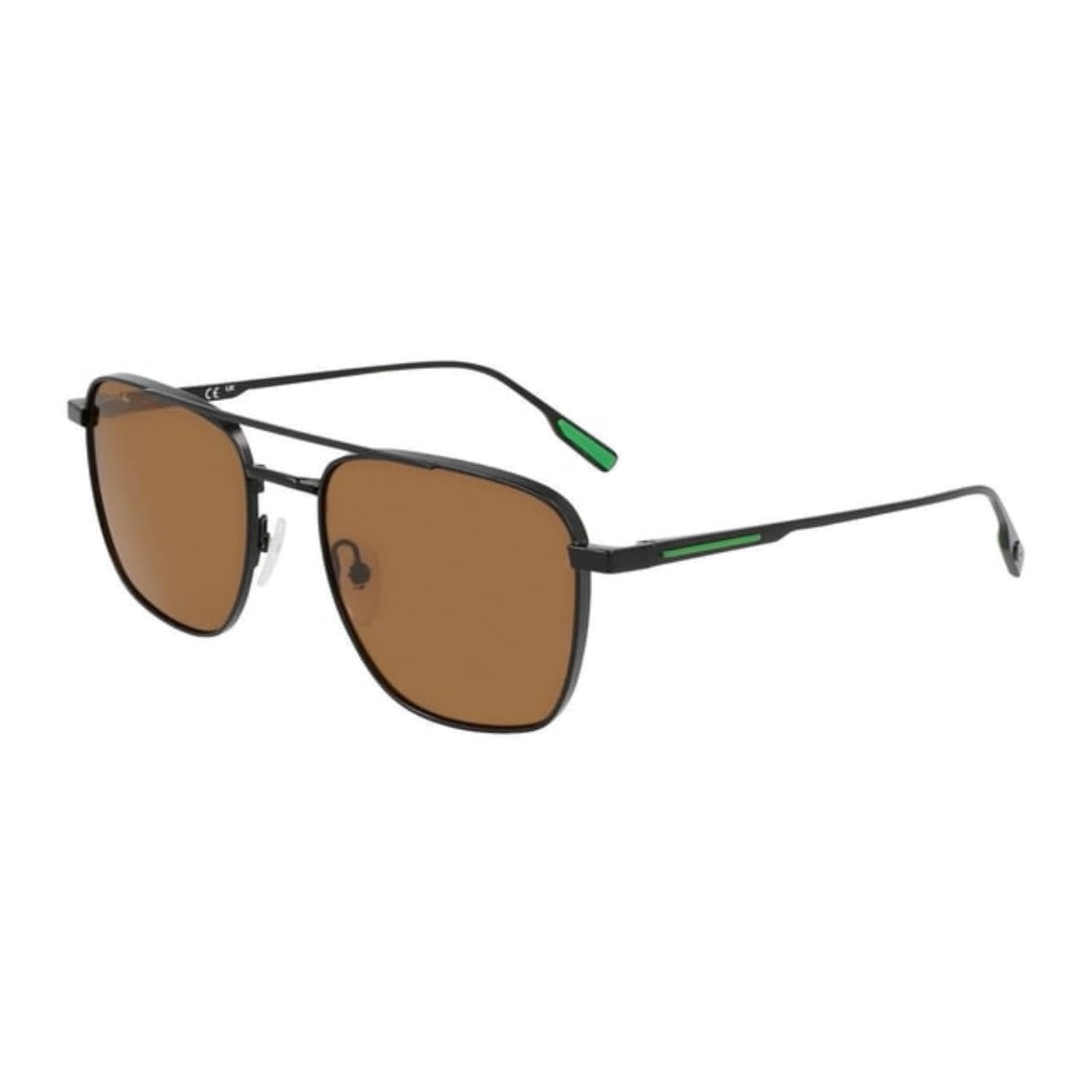 Lacoste L 261S 002 55 Erkek Kare Siyah Metal Güneş Gözlüğü