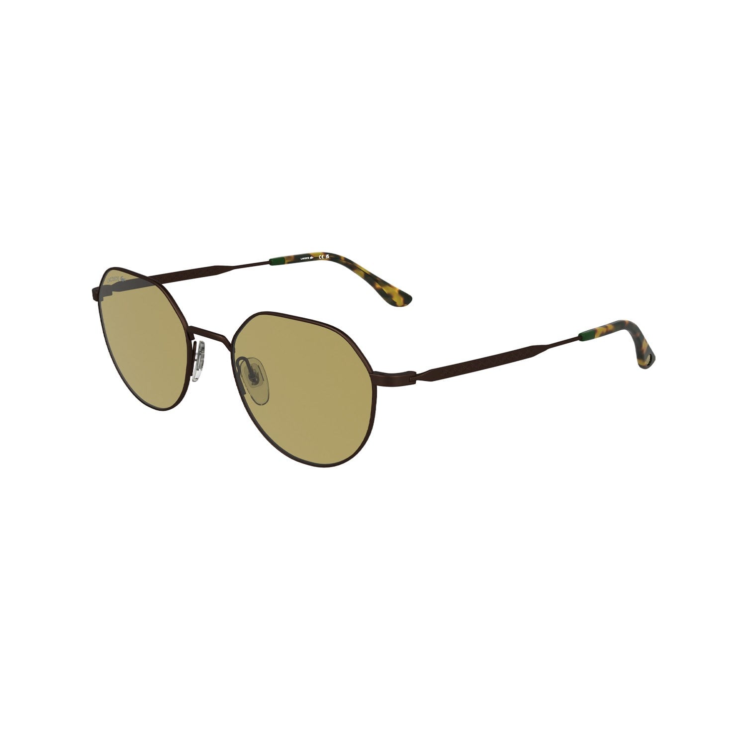 Lacoste L 268S 210 53 Unisex Geometrik Kahverengi Metal Güneş Gözlüğü
