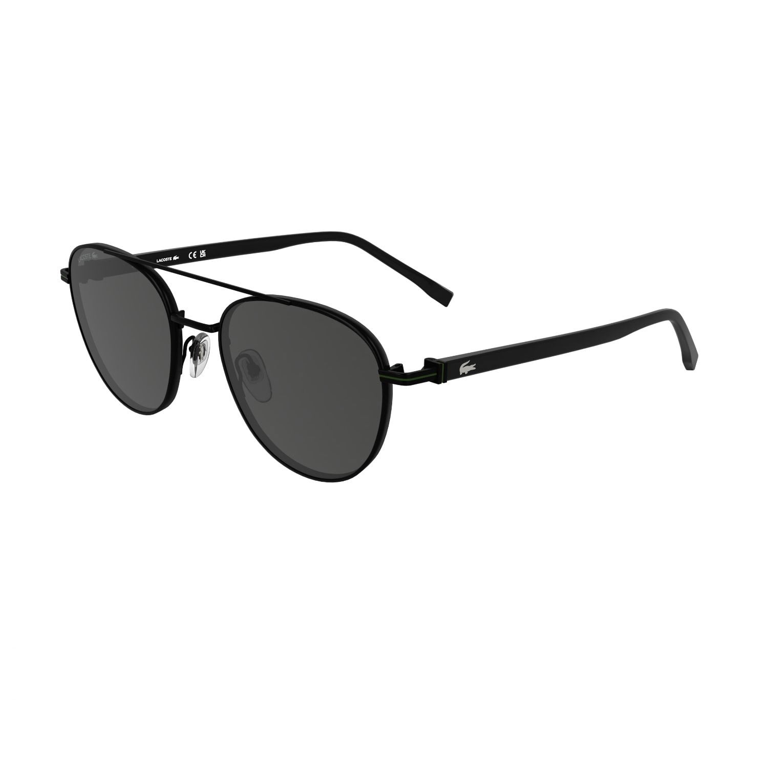 Lacoste L271SN 002 54 Unisex Oval Siyah Metal Güneş Gözlüğü